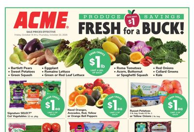 Acme Markets (Bridgeport Area, CT) Weekly Ad October 16 - 22, 2026