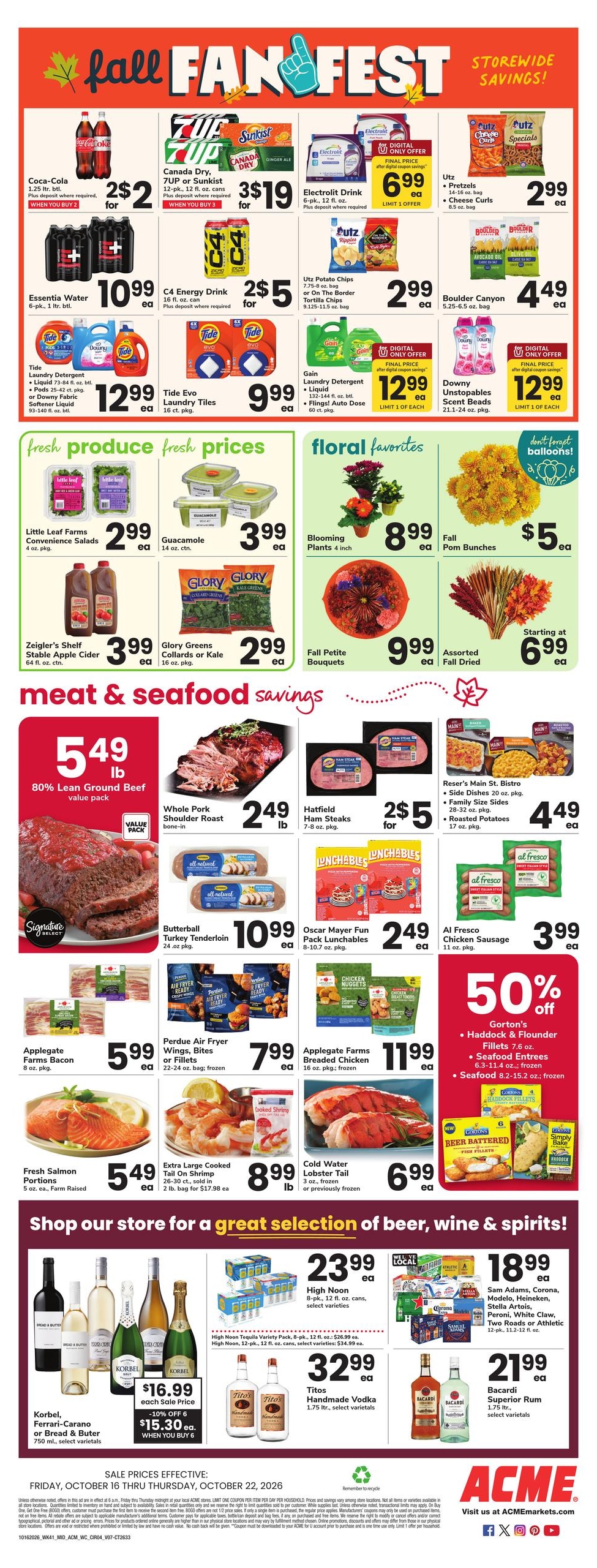 Acme Markets (Bridgeport-New Canaan Area, CT) Weekly Ad October 16 - 22, 2026