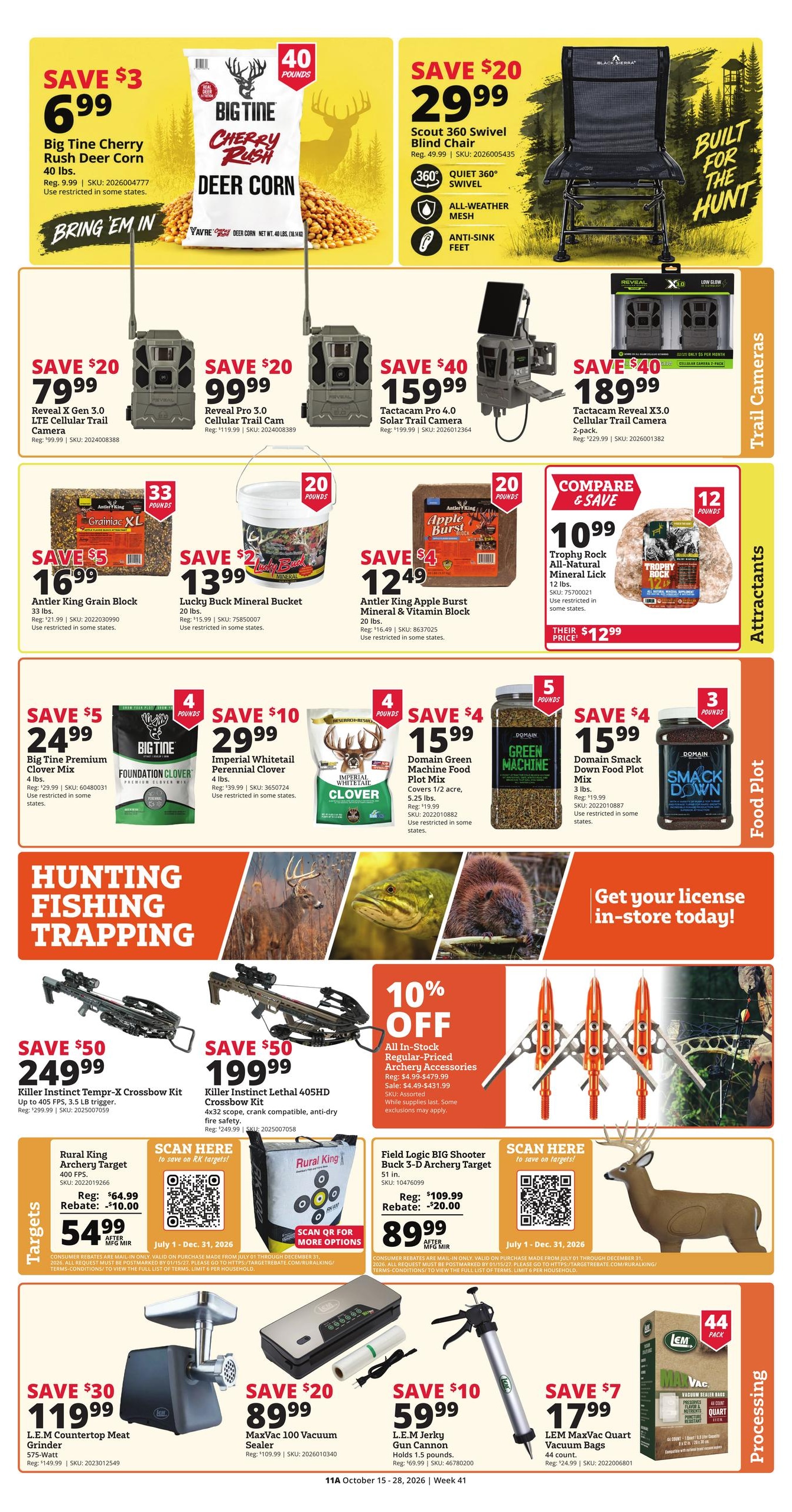 Rural King (Gainesville Area, FL) Weekly Ad October 15 - 28, 2026