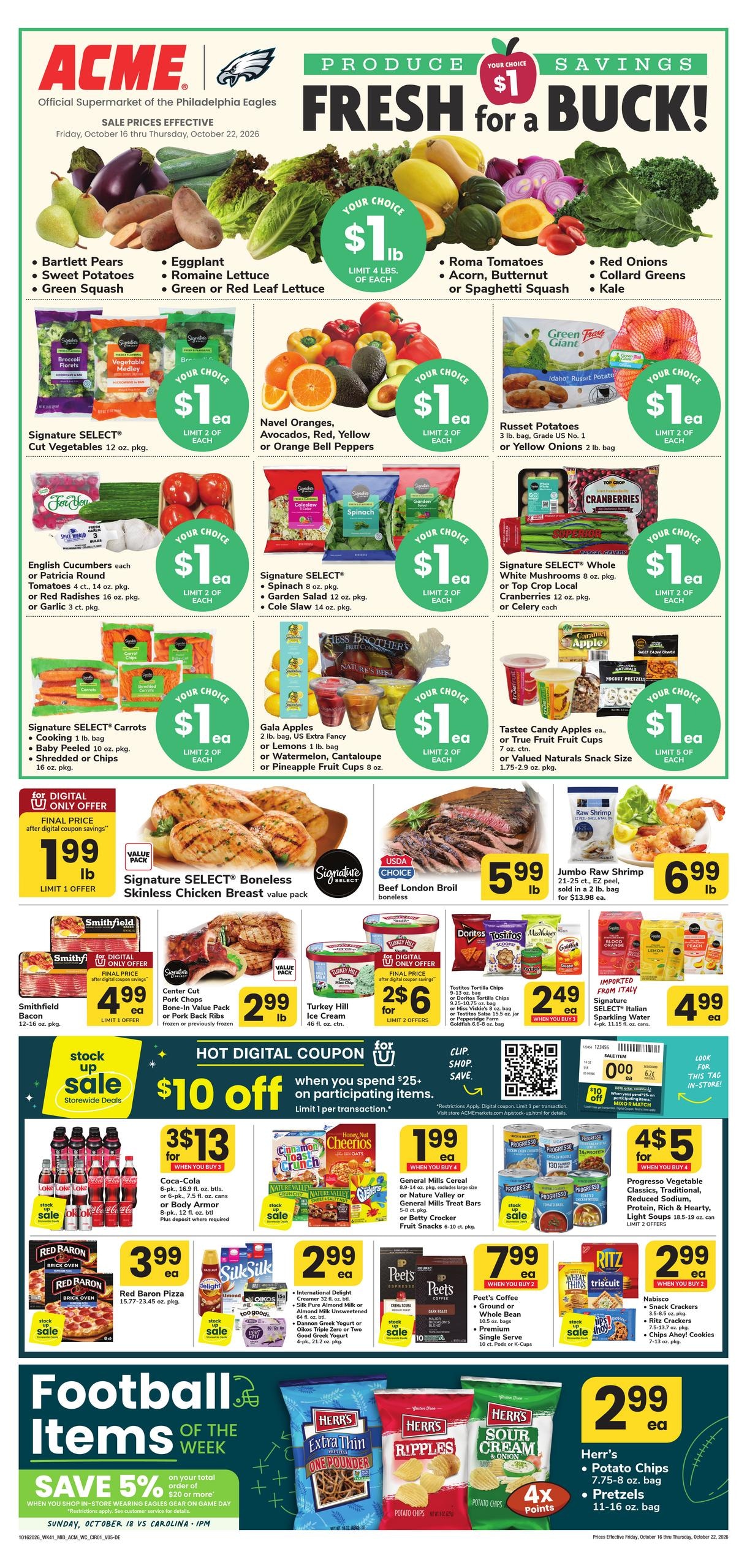 Acme Markets (Dover Area, DE) Weekly Ad October 16 - 22, 2026