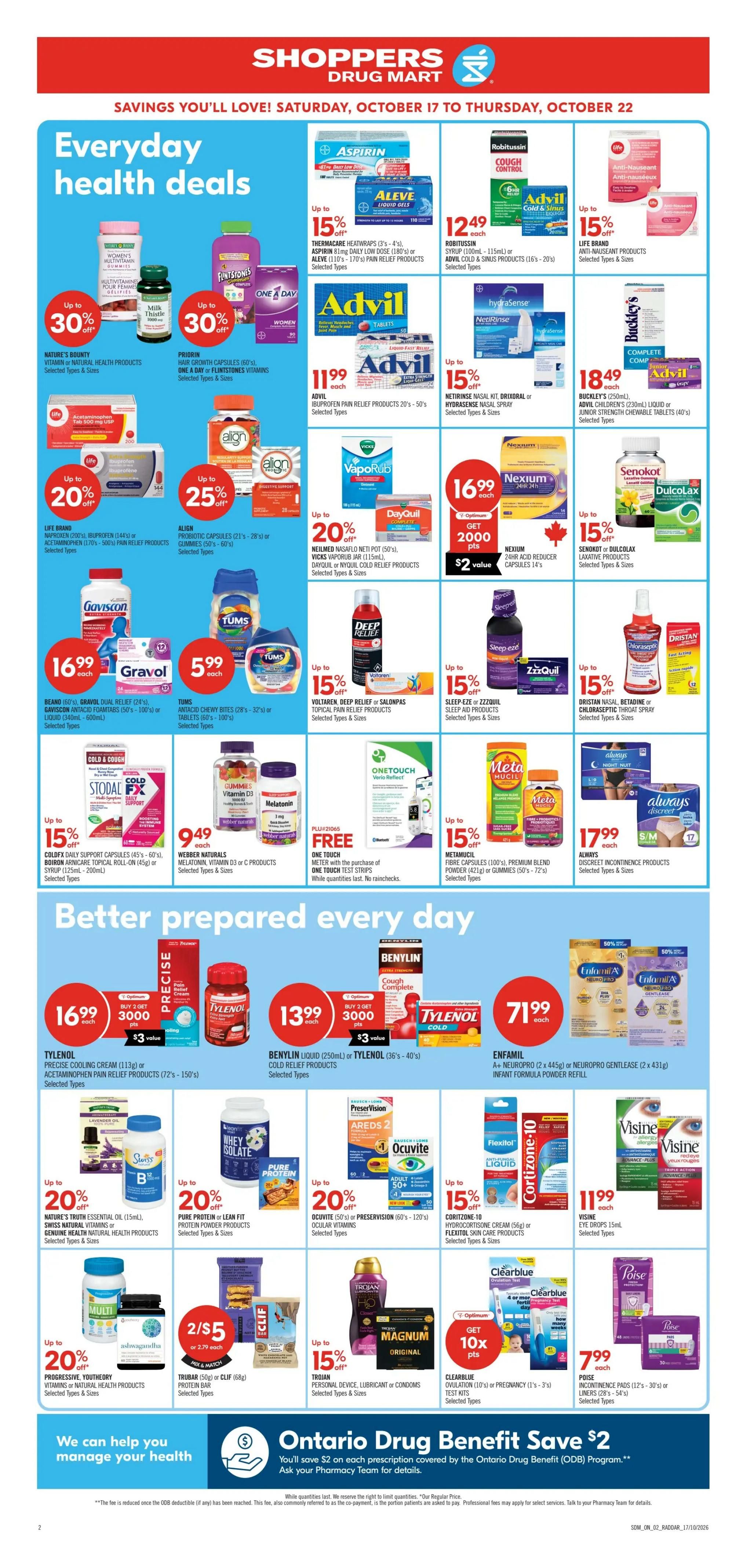 Shoppers Drug Mart (ON) Flyer October 17 to 22