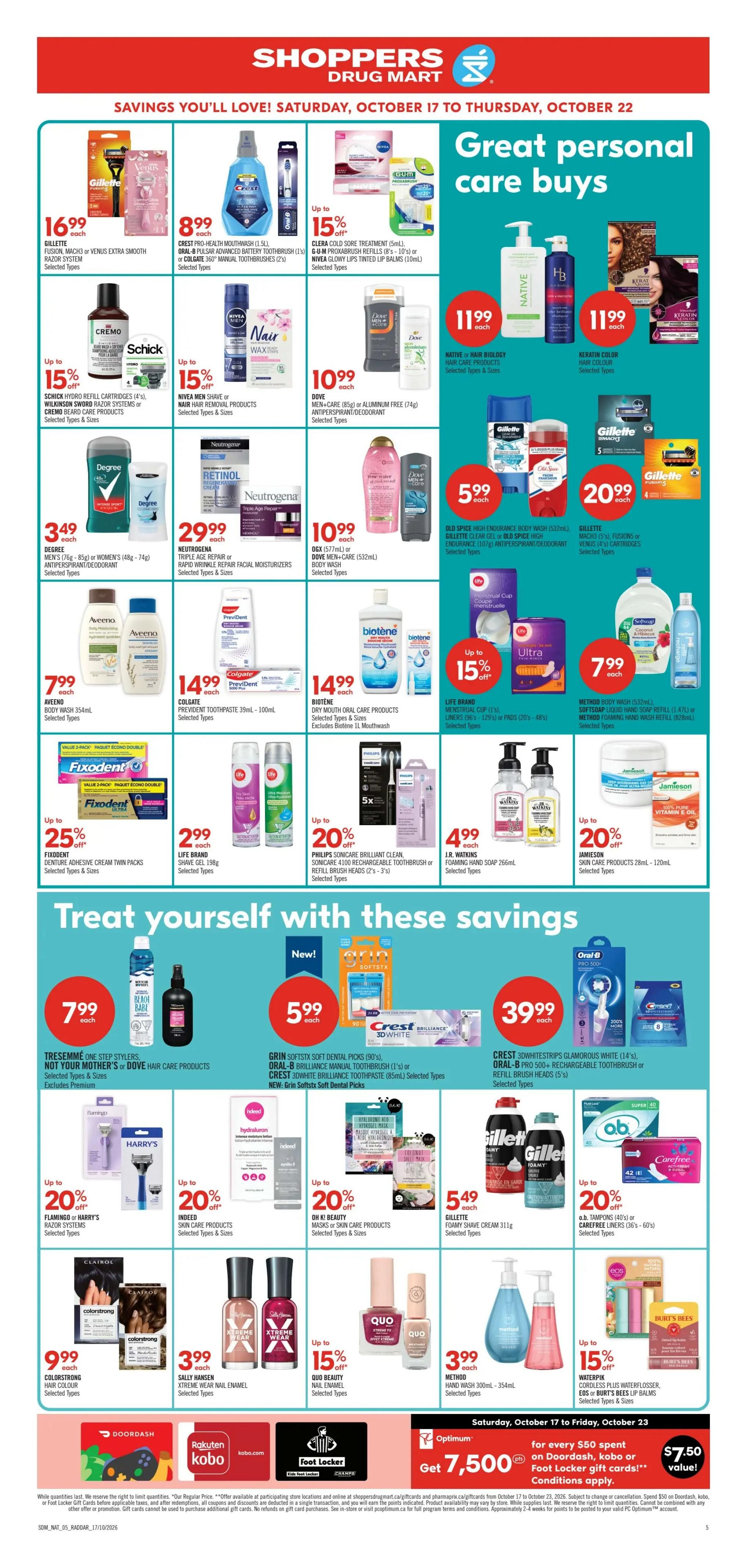 Shoppers Drug Mart (West) Flyer October 17 to 22