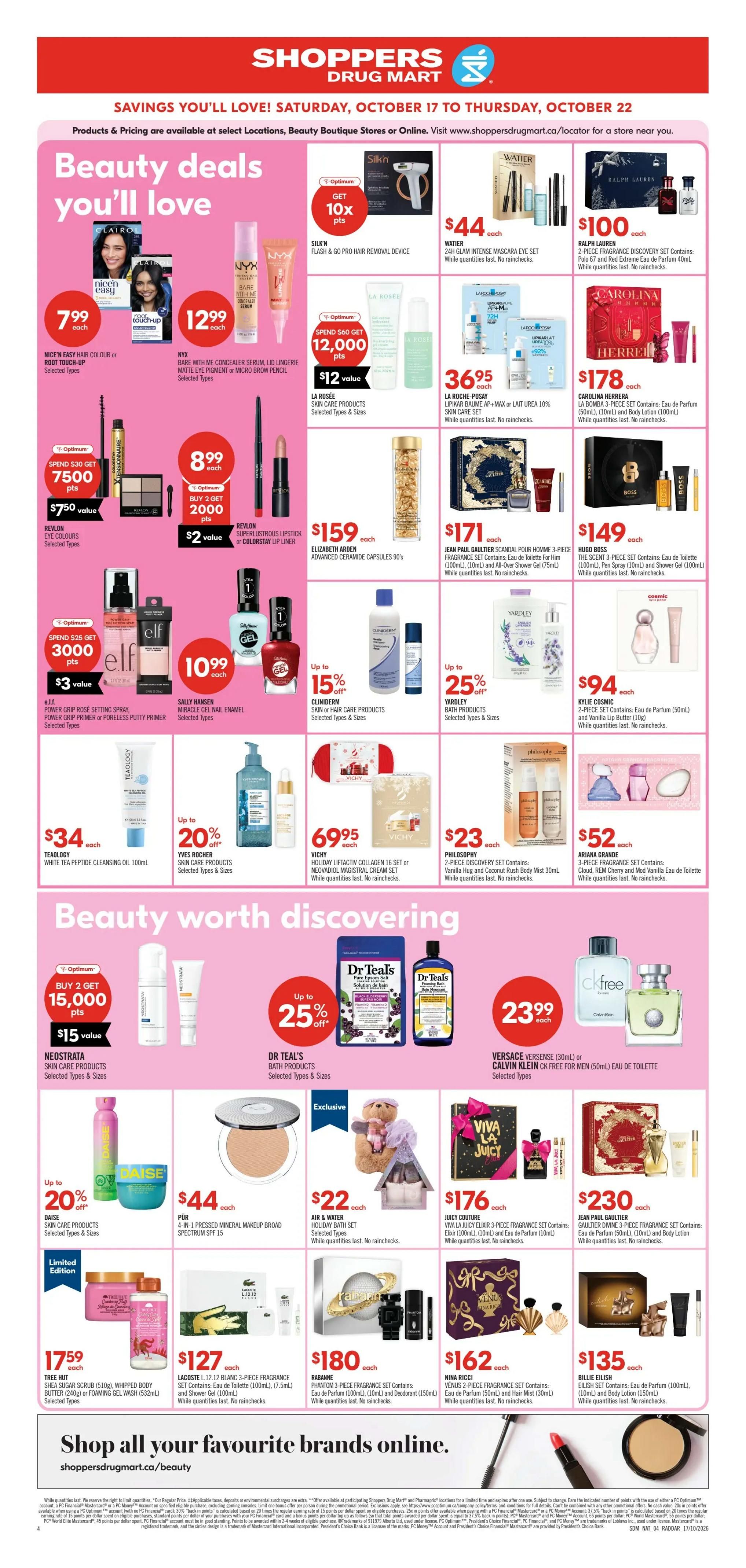 Shoppers Drug Mart (West) Flyer October 17 to 22