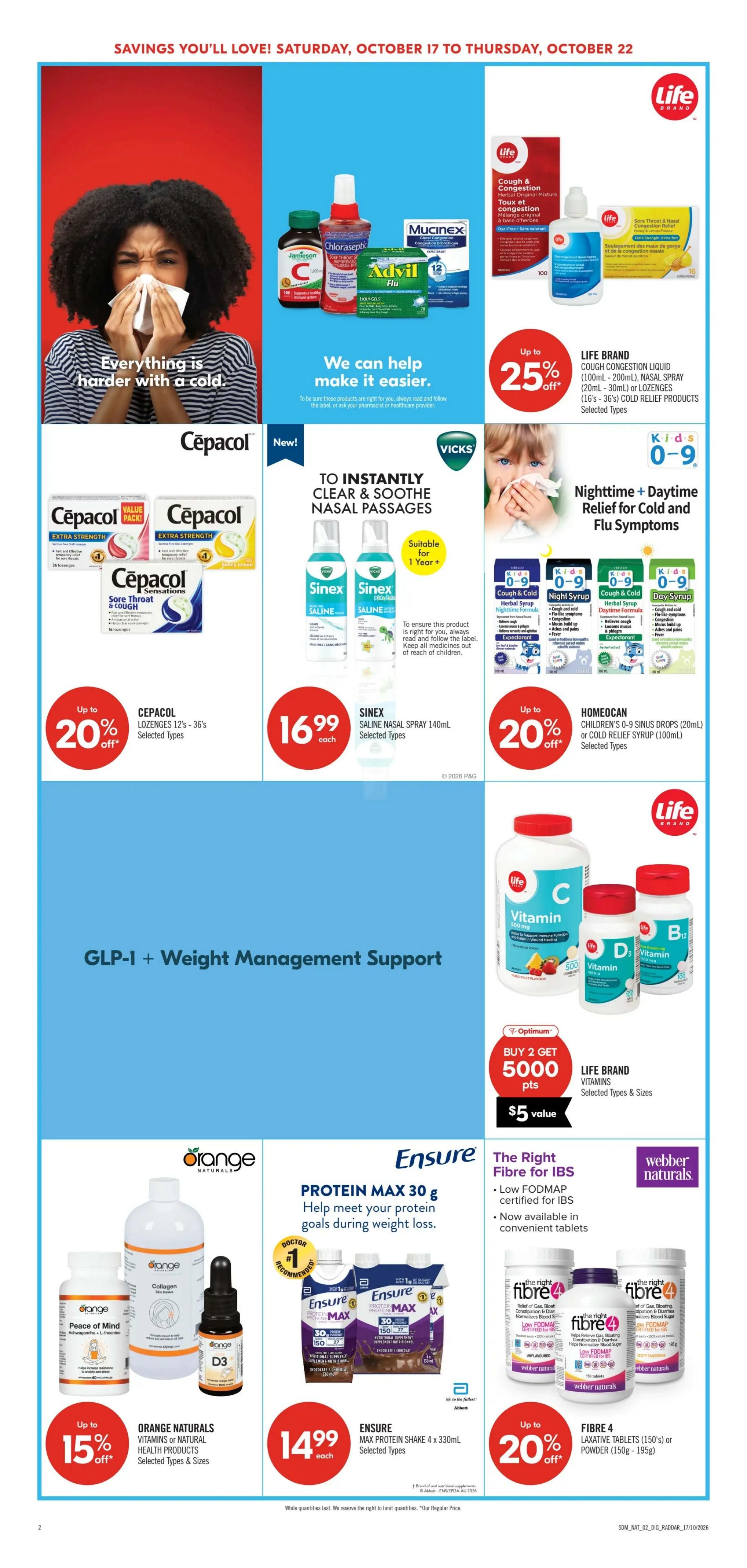 Shoppers Drug Mart (West) Flyer October 17 to 22