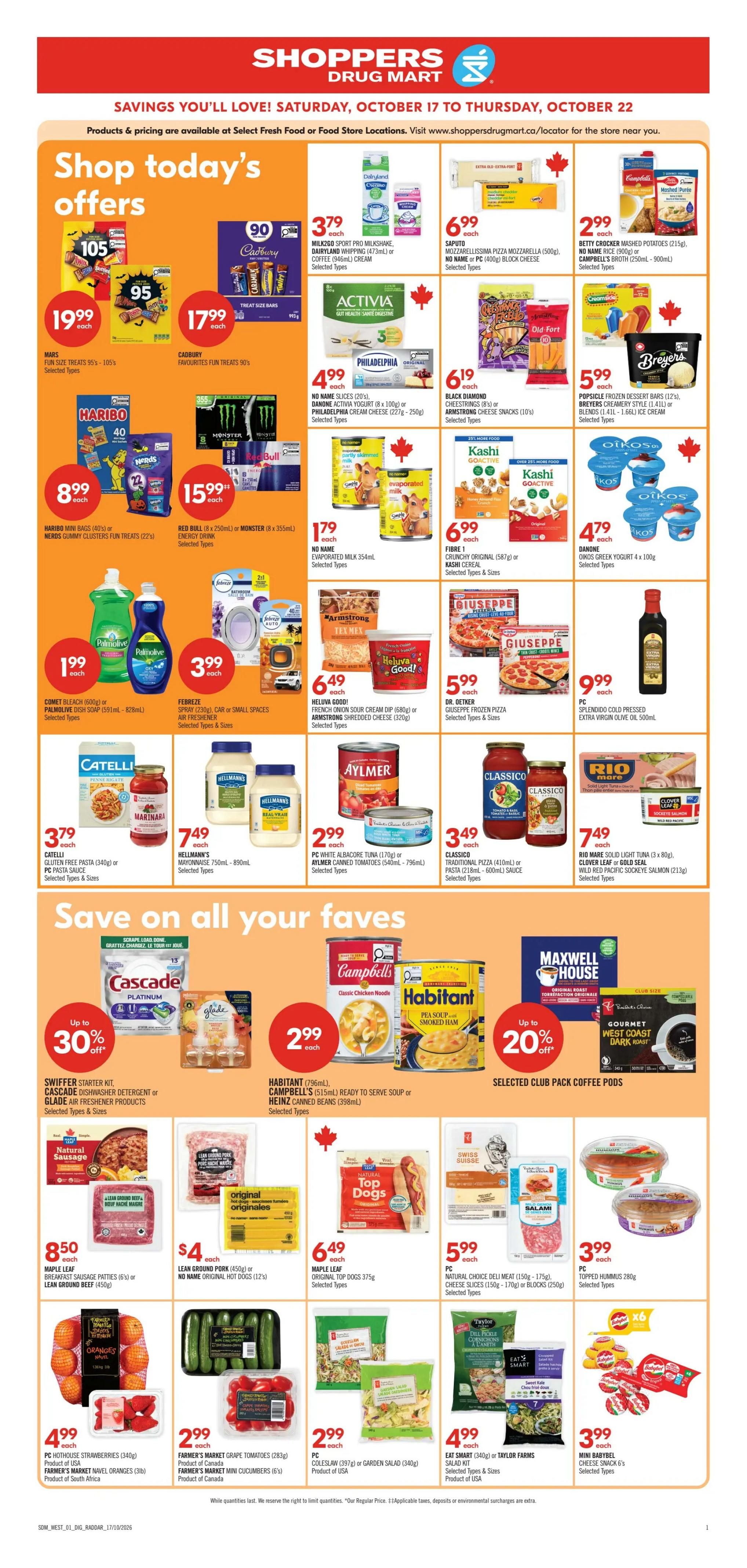 Shoppers Drug Mart (West) Flyer October 17 to 22