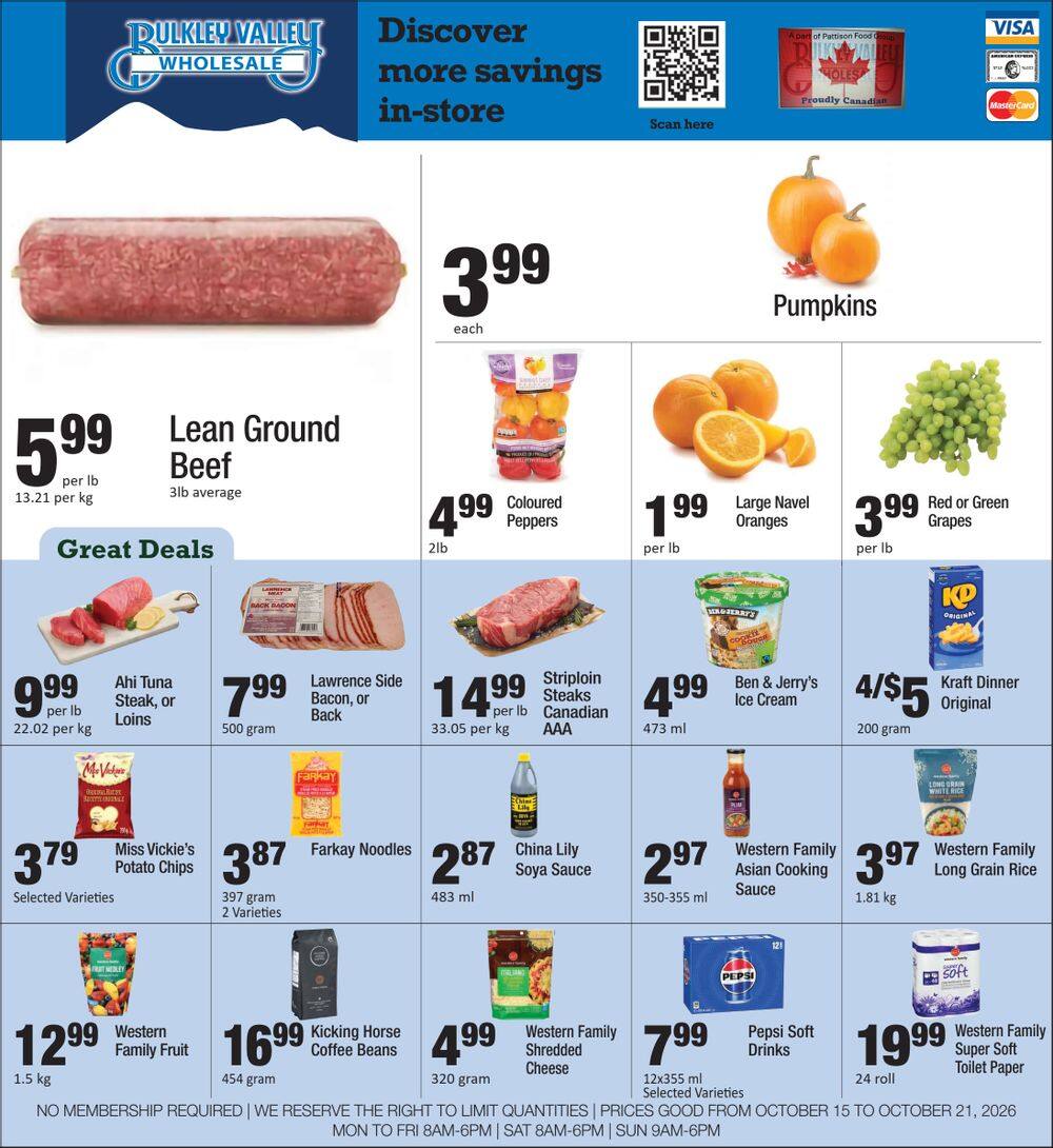 Bulkley Valley Wholesale Flyer October 15 to 21