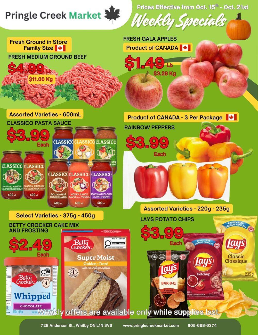 Pringle Creek Market Flyer October 15 to 21