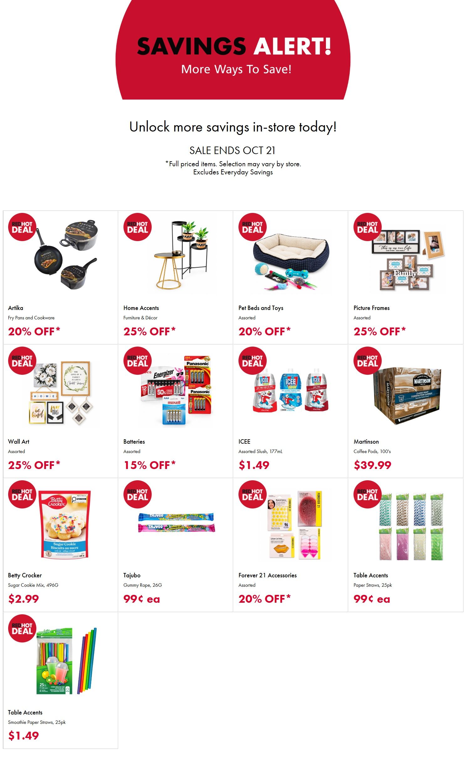 The Bargain Shop & Red Apple Stores Savings Alert October 15 to 21