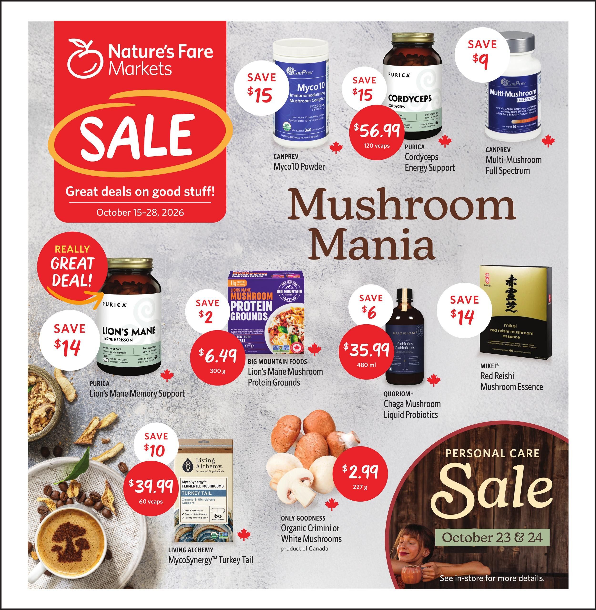 Nature's Fare Markets Flyer October 15 to 28