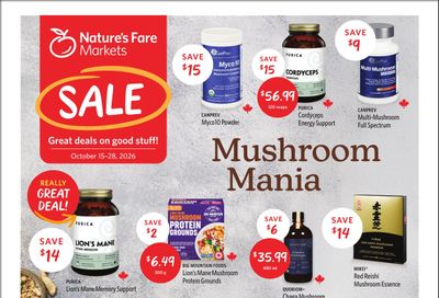 Nature's Fare Markets Flyer October 15 to 28