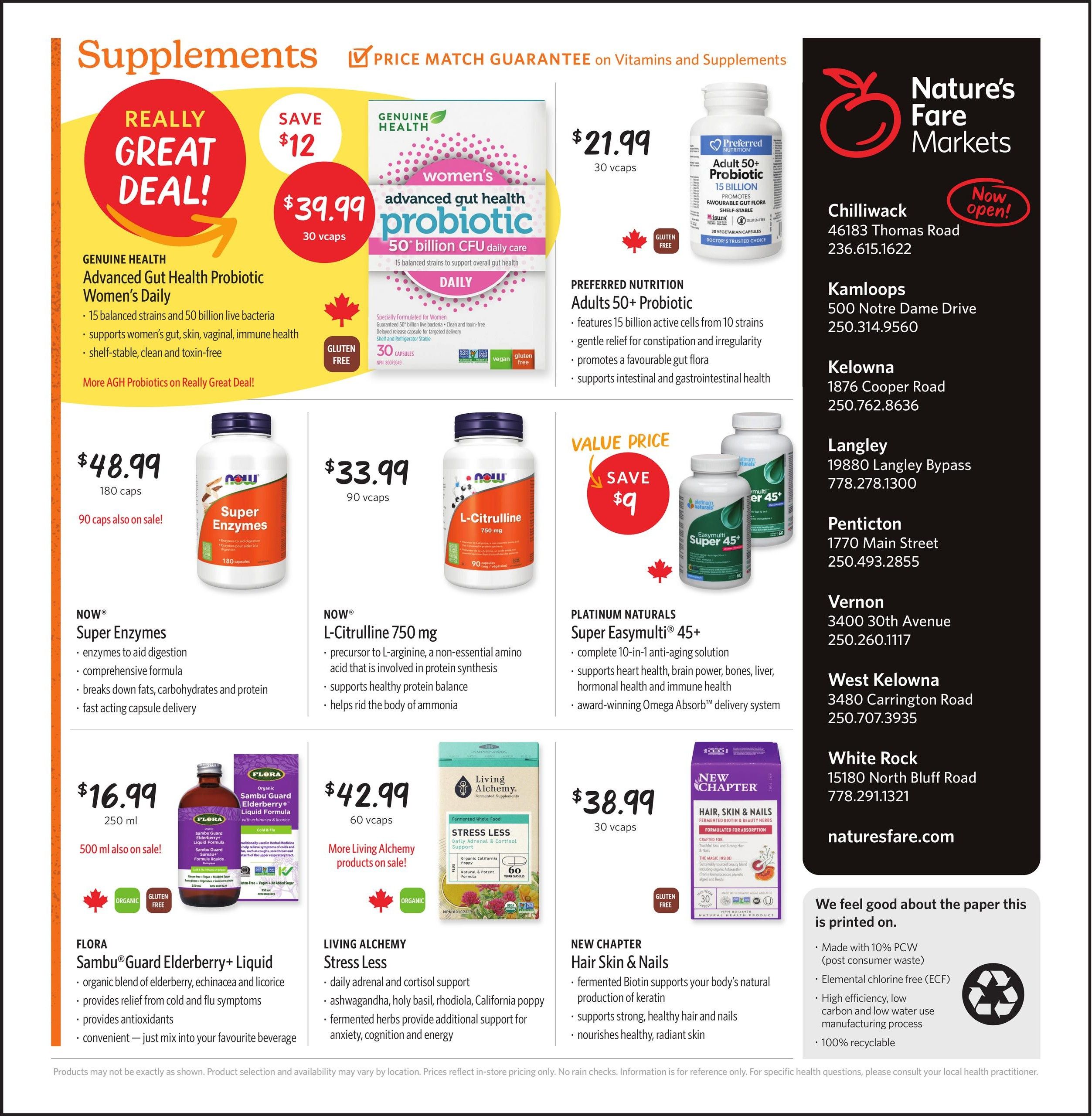 Nature's Fare Markets Flyer October 15 to 28