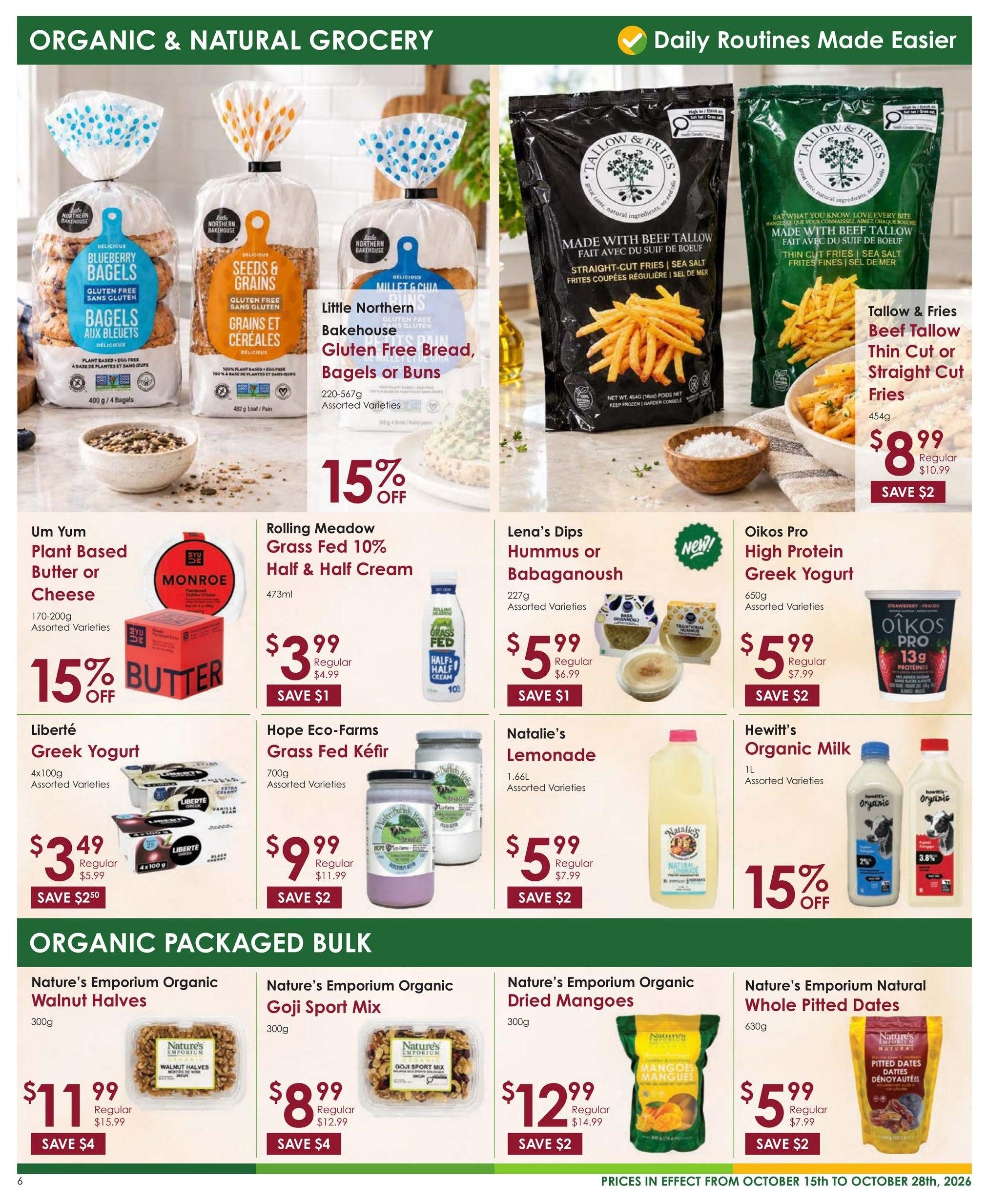 Nature's Emporium Flyer October 15 to 28