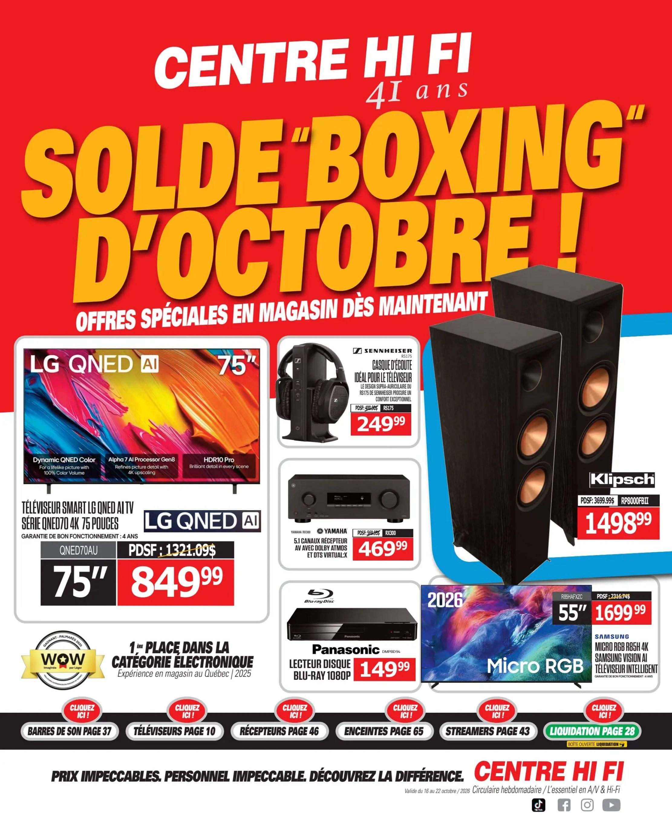 Centre Hi-Fi Flyer October 16 to 22