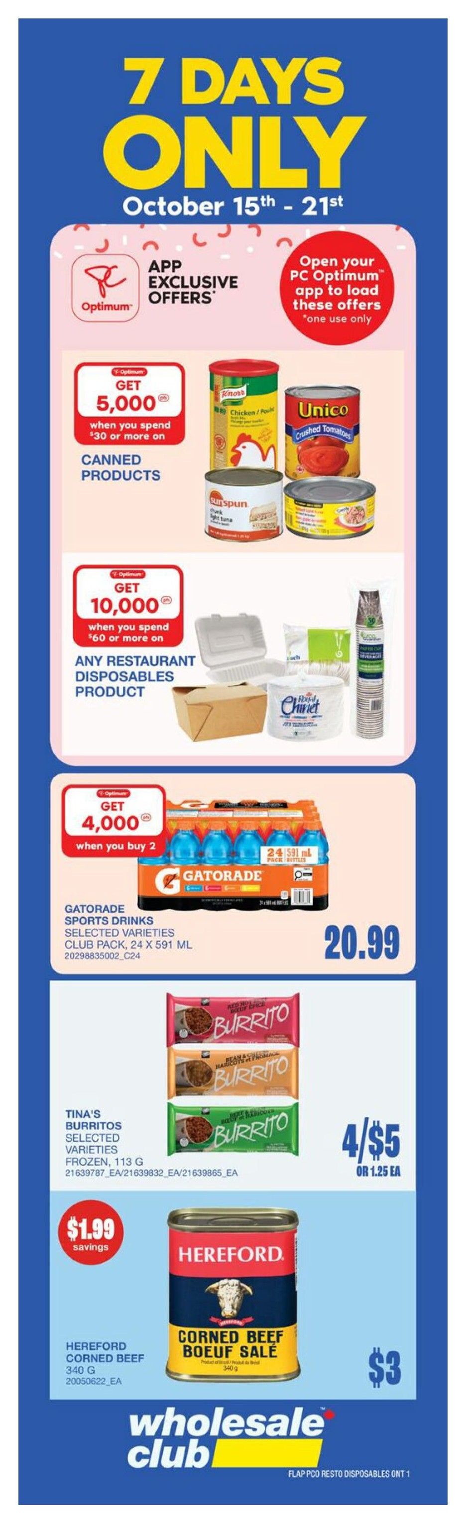 Wholesale Club (ON) Flyer October 15 to 21
