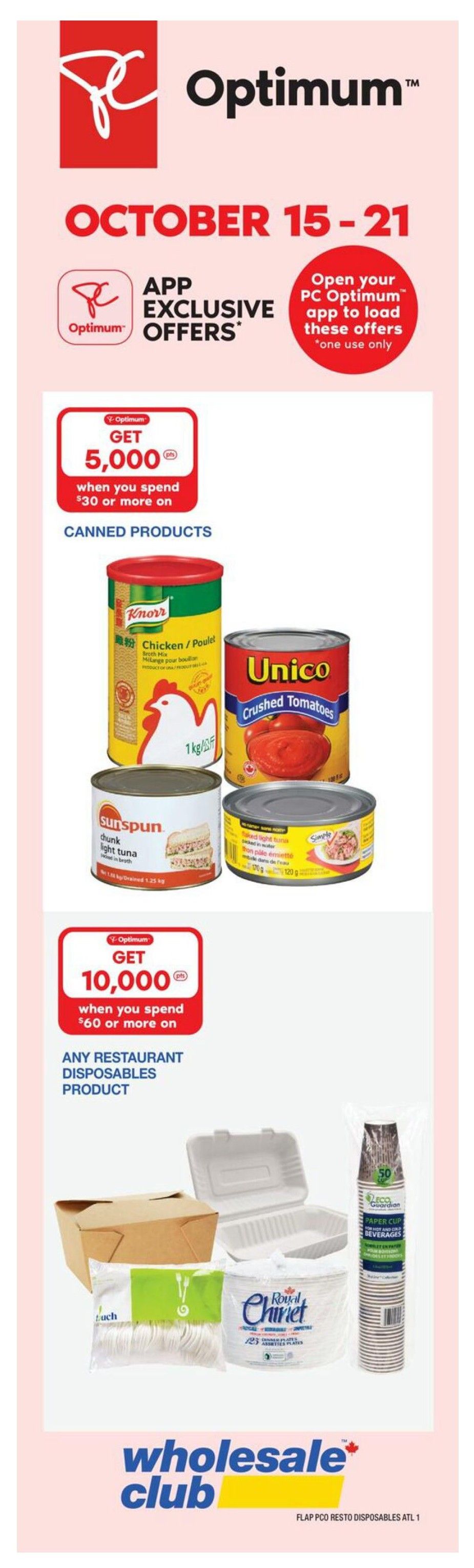 Wholesale Club (Atlantic) Flyer October 15 to 21