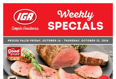 IGA Stores of BC Flyer October 16 to 22