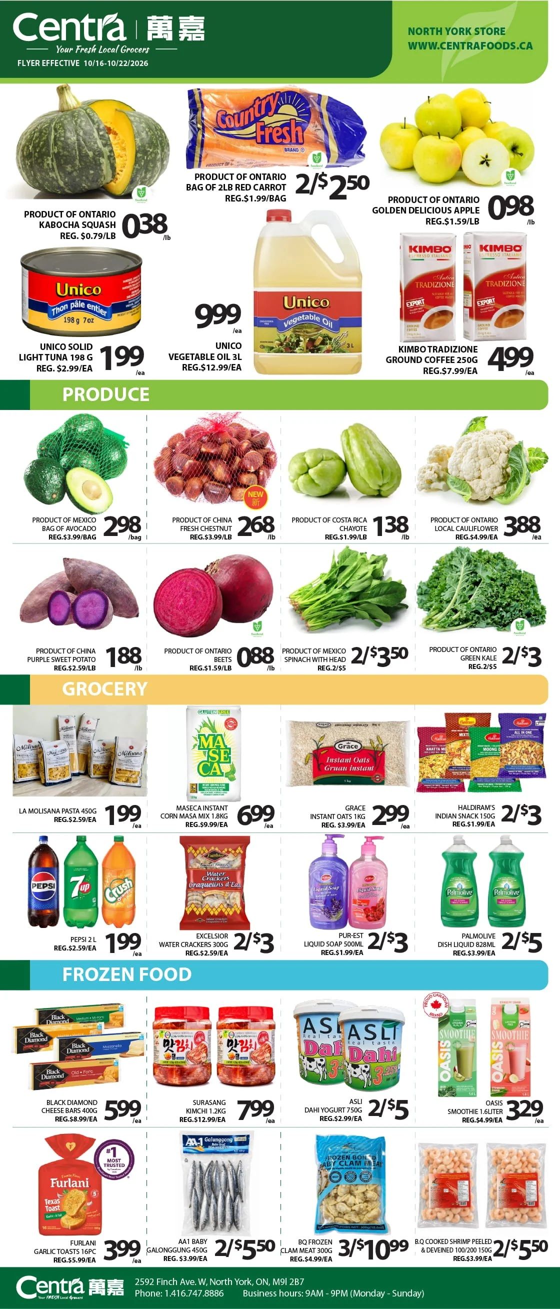 Centra Foods (North York) Flyer October 16 to 22