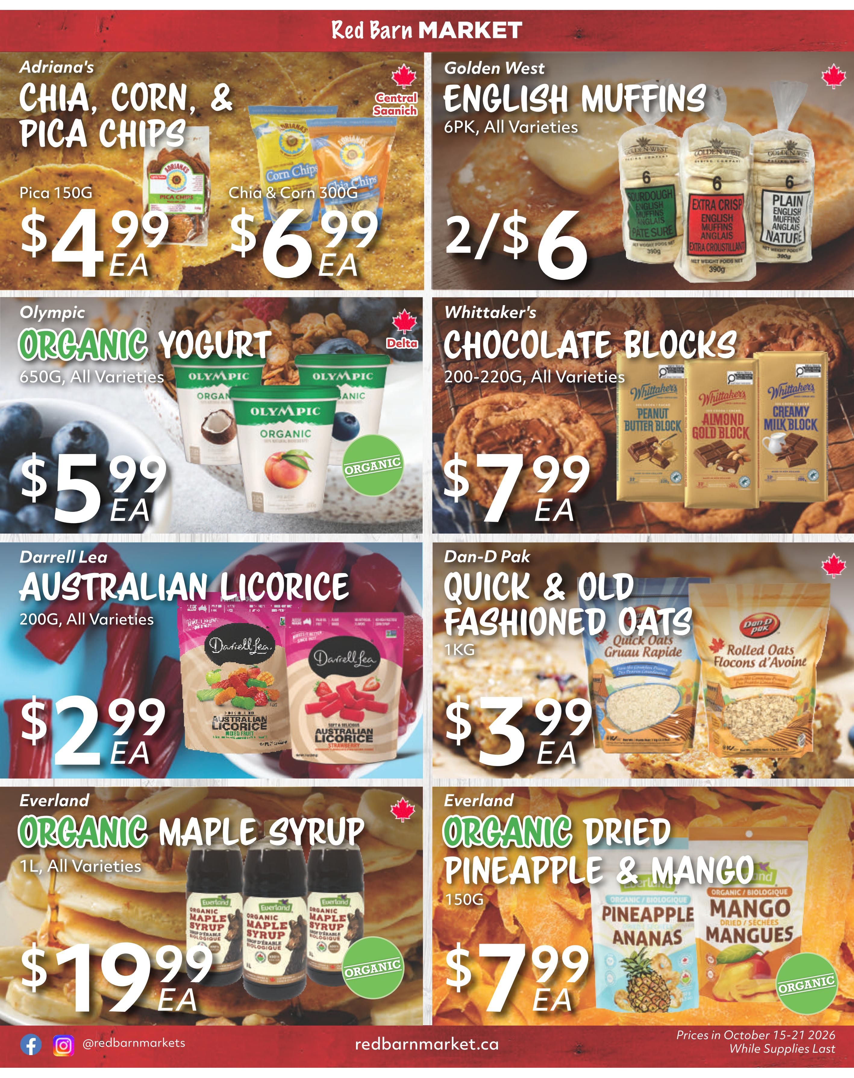 Red Barn Market Flyer October 15 to 21
