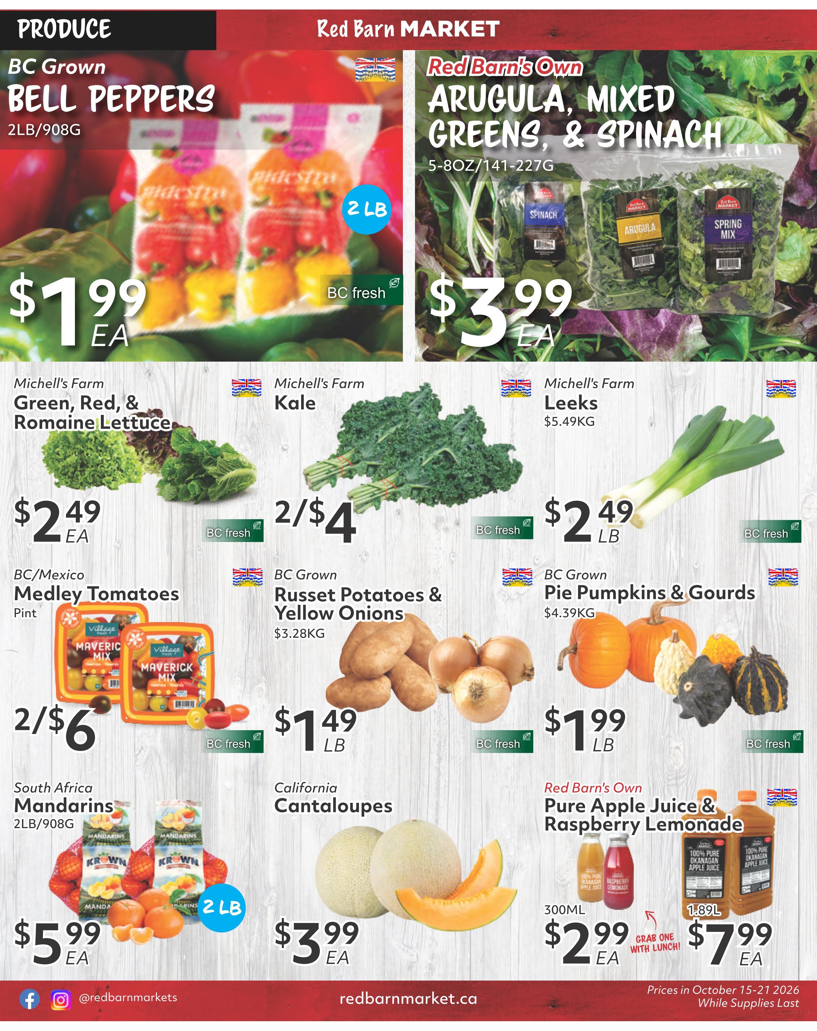 Red Barn Market Flyer October 15 to 21