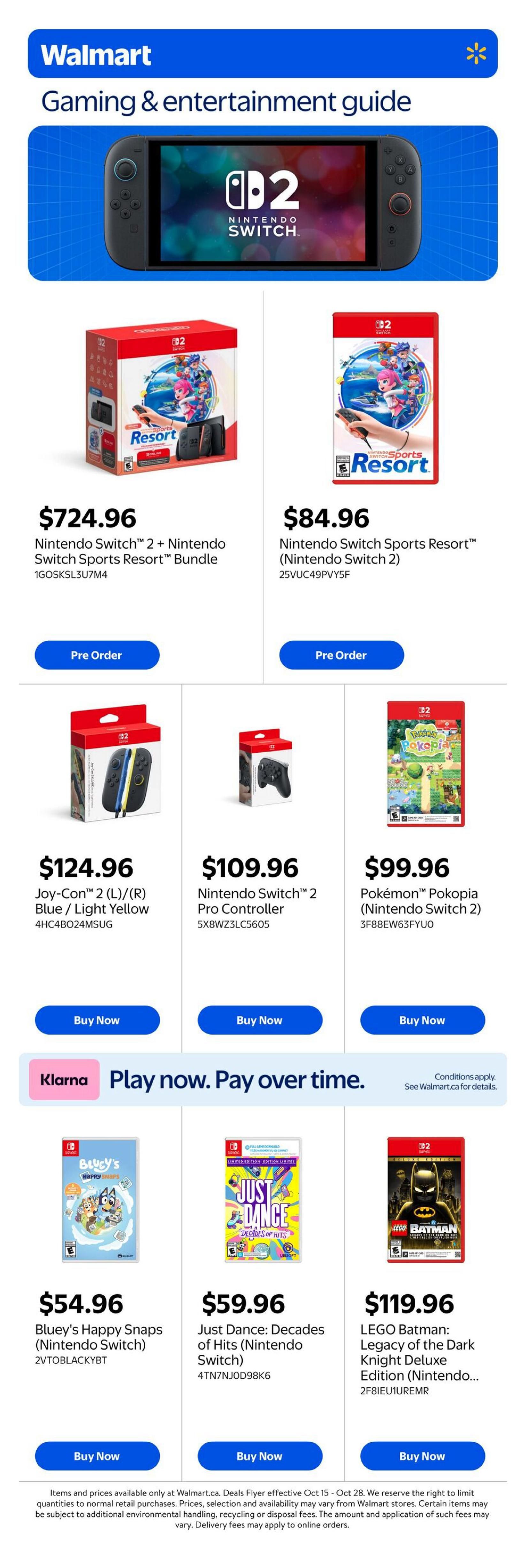 Walmart Gaming Guide October 15 to 28