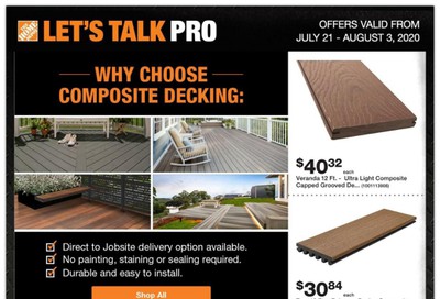 Home Depot Pro Flyer July 21 to August 3