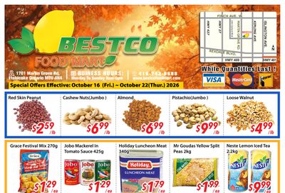 BestCo Food Mart (Etobicoke) Flyer October 16 to 22