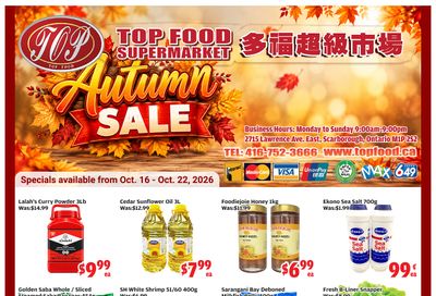 Top Food Supermarket Flyer October 16 to 22