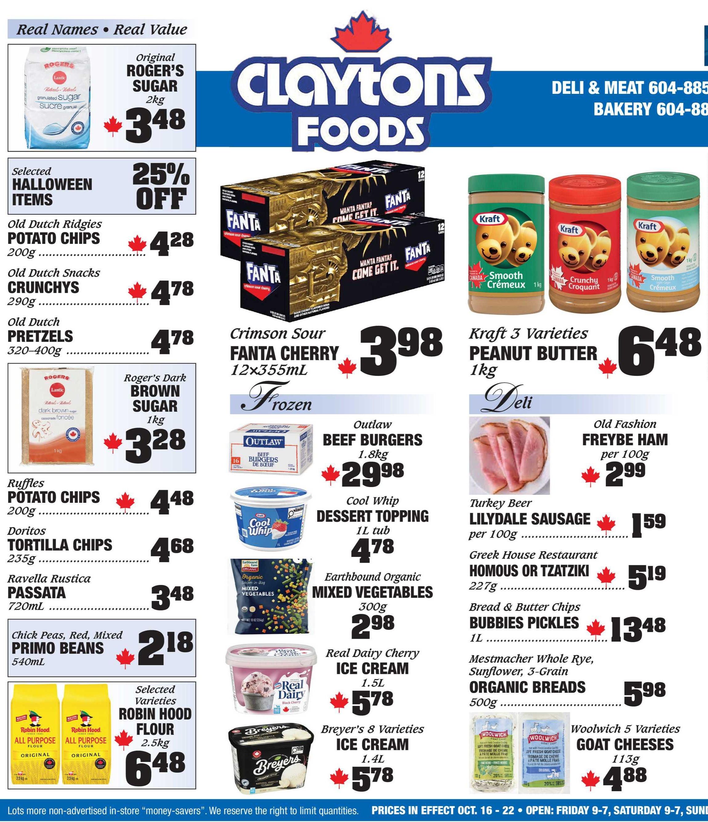 Claytons Heritage Market Flyer October 16 to 22