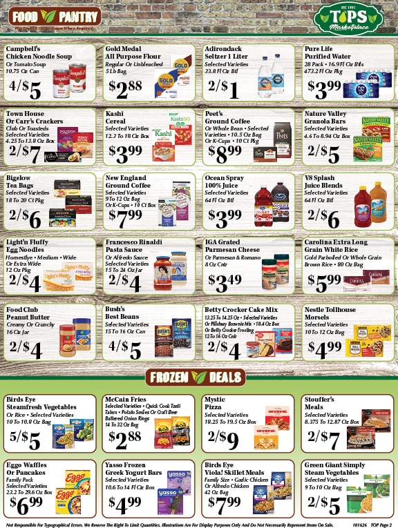 Tops Marketplace Weekly Ad October 16 - 22, 2026