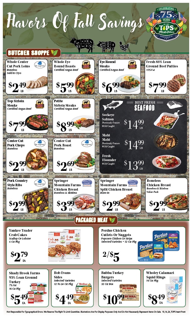 Tops Marketplace Weekly Ad October 16 - 22, 2026