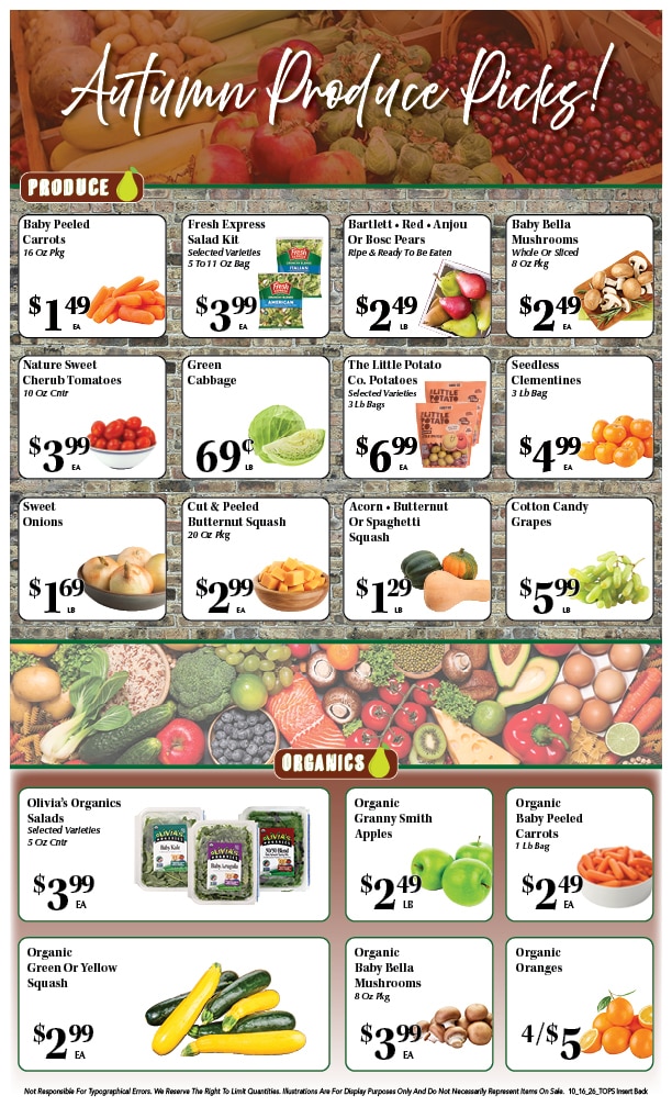 Tops Marketplace Weekly Ad October 16 - 22, 2026
