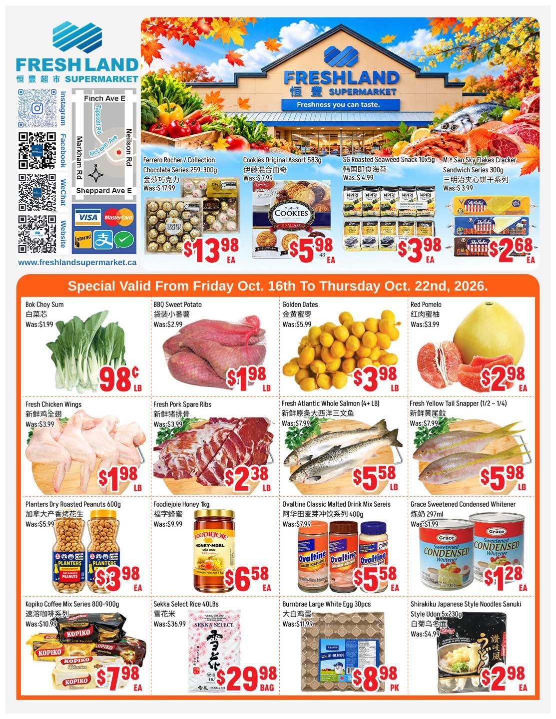 FreshLand Supermarket Flyer October 16 to 22