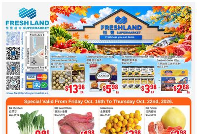 FreshLand Supermarket Flyer October 16 to 22