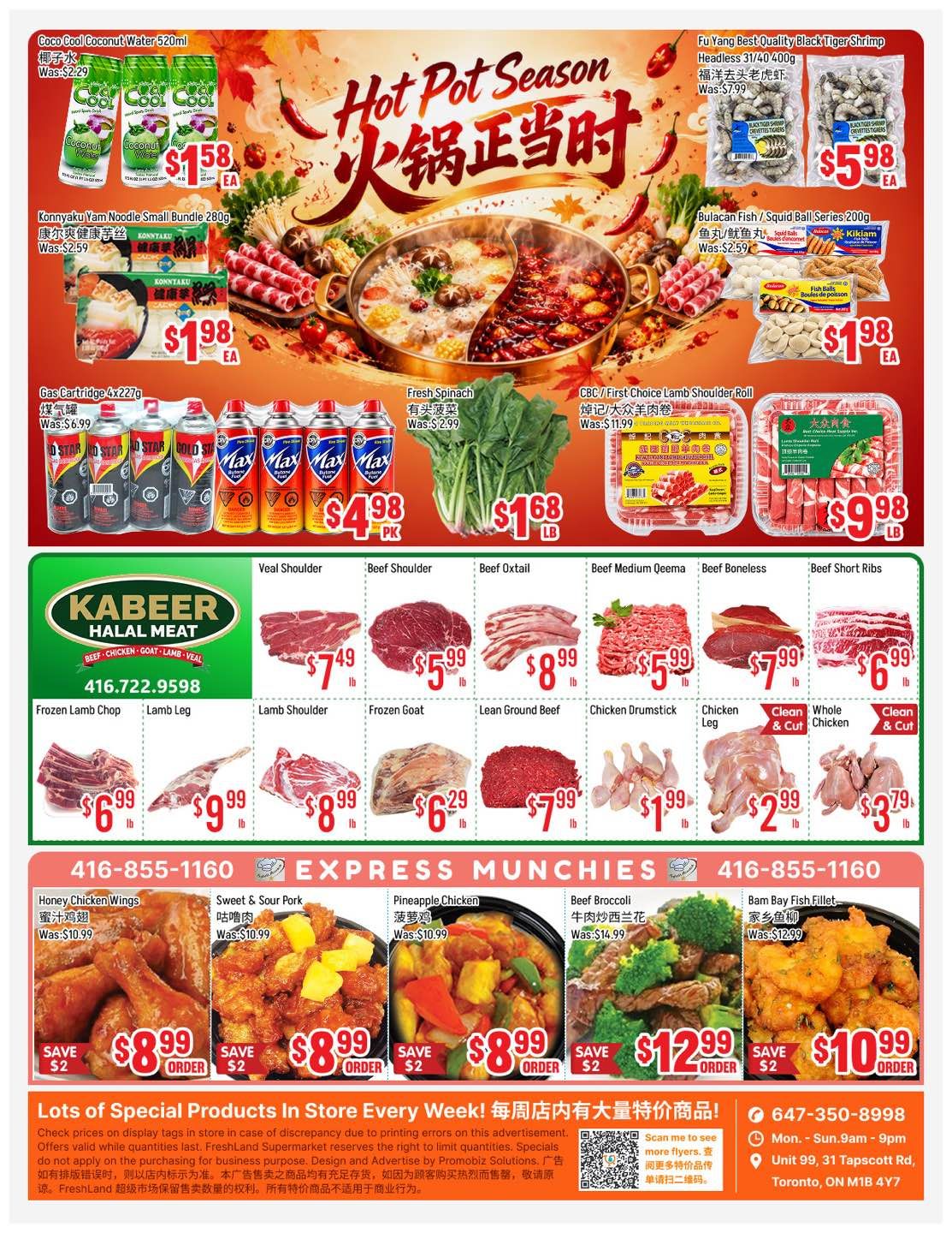 FreshLand Supermarket Flyer October 16 to 22