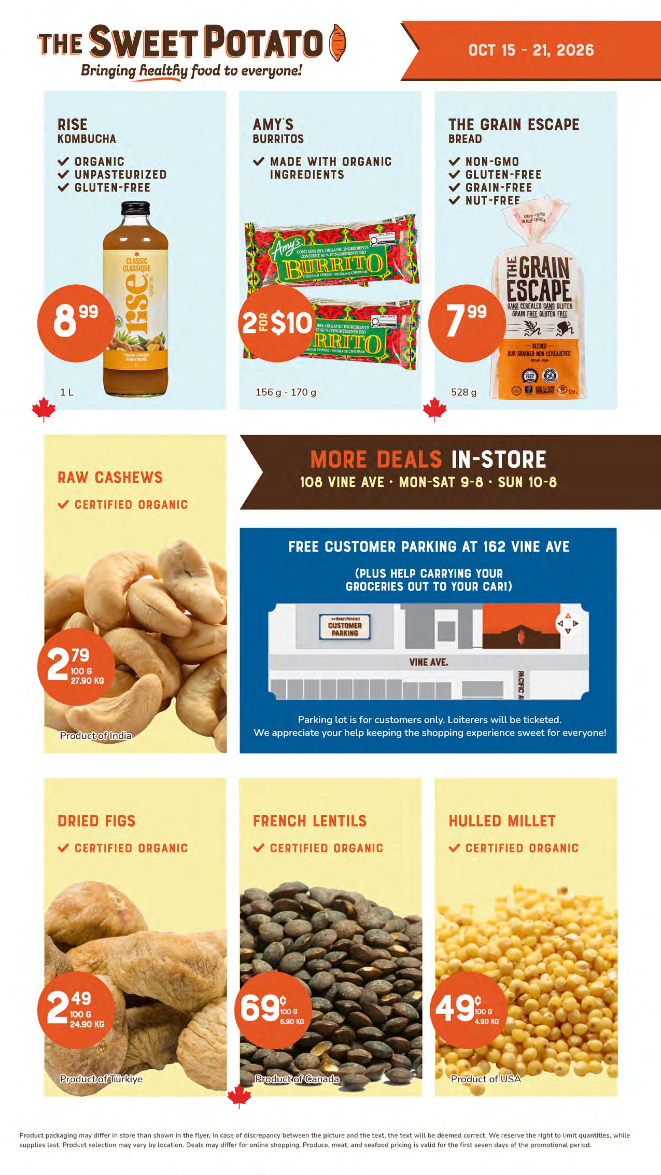 The Sweet Potato Flyer October 16 to 22