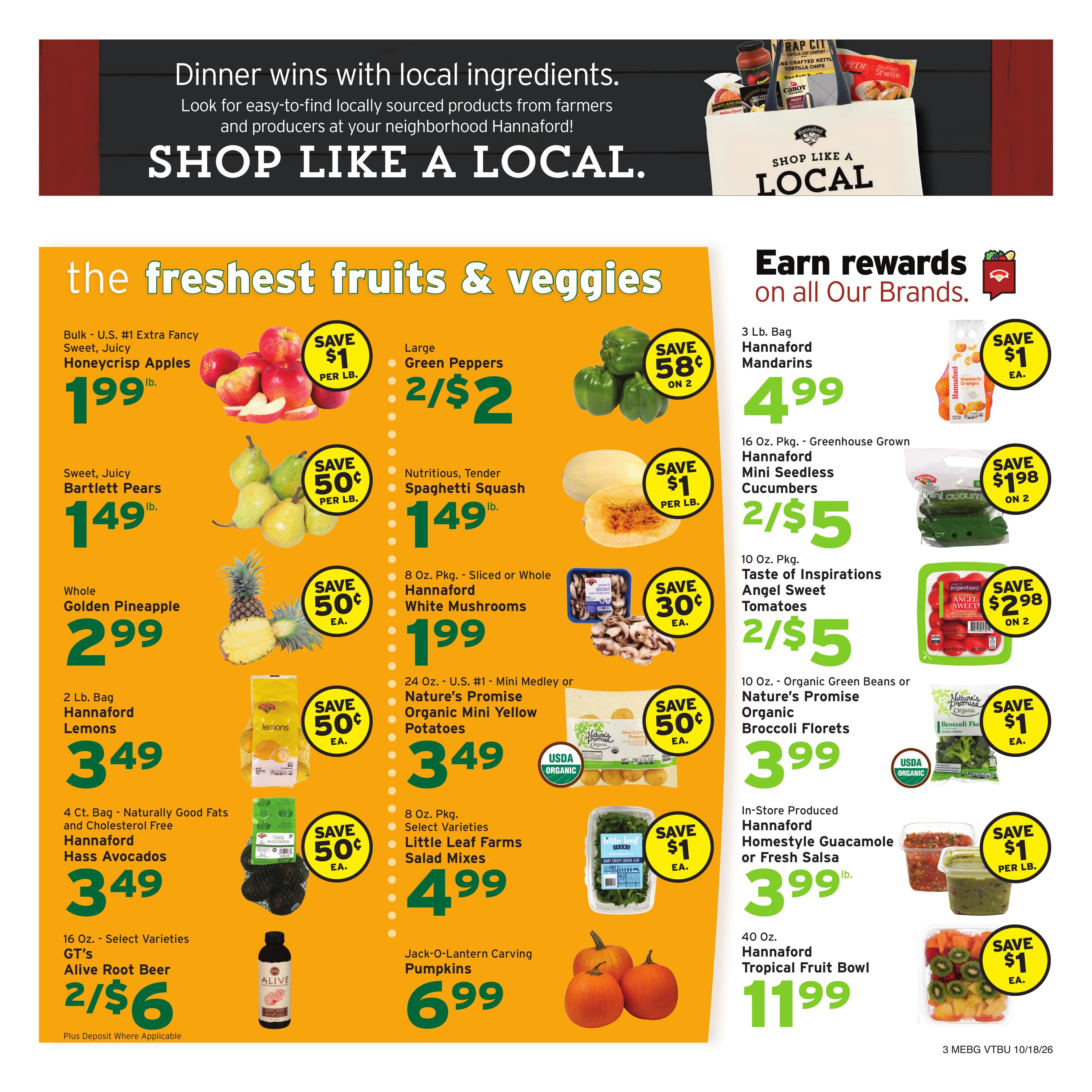 Hannaford (Barre Area, VT) Week 43 Flyer for Flipp Weekly Ad October 18 - 24, 2026