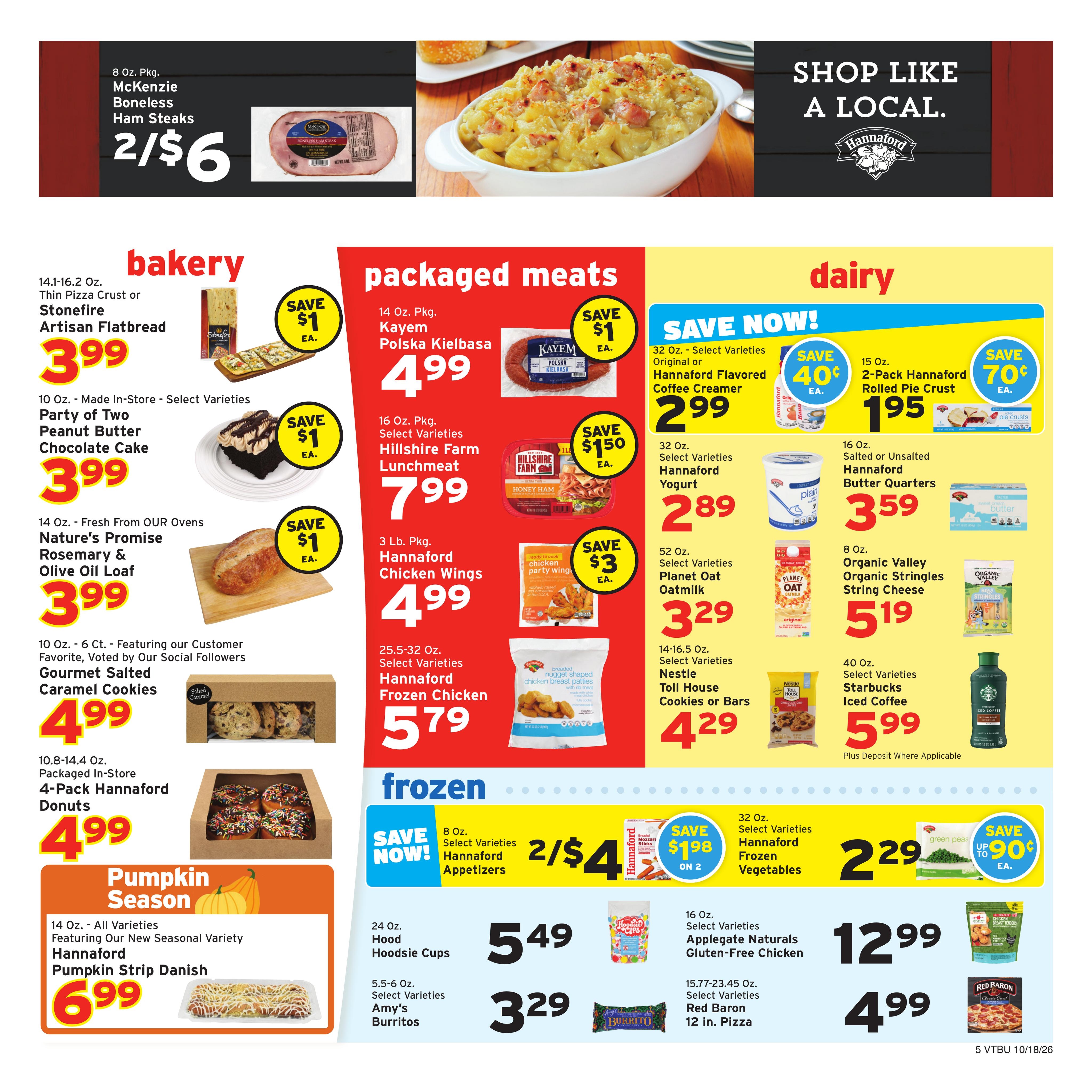 Hannaford (Barre Area, VT) Week 43 Flyer for Flipp Weekly Ad October 18 - 24, 2026