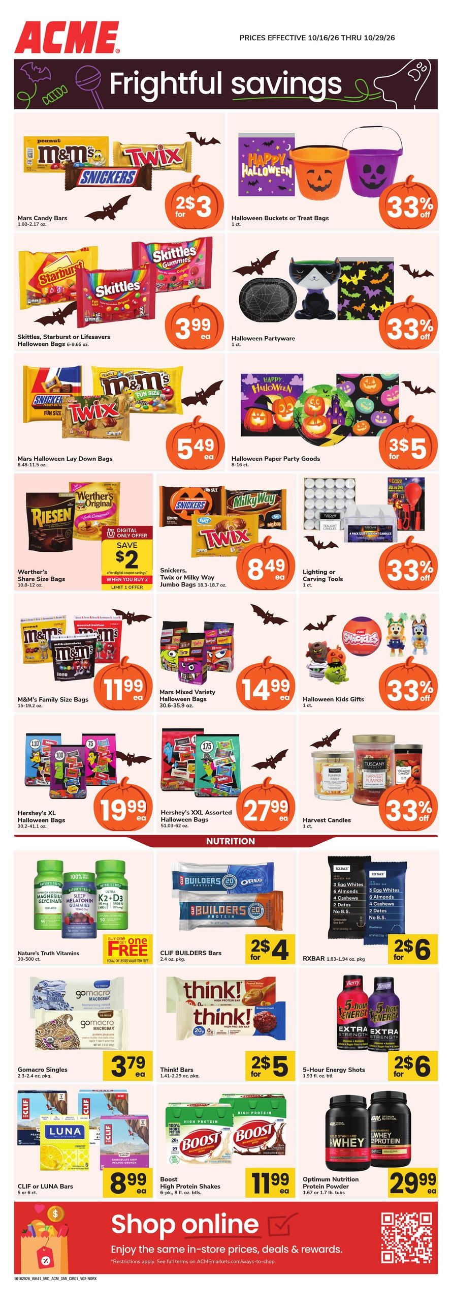 Acme Markets (Bethany Beach Area, DE) Health, Home & Beauty Weekly Ad October 16 - 29, 2026
