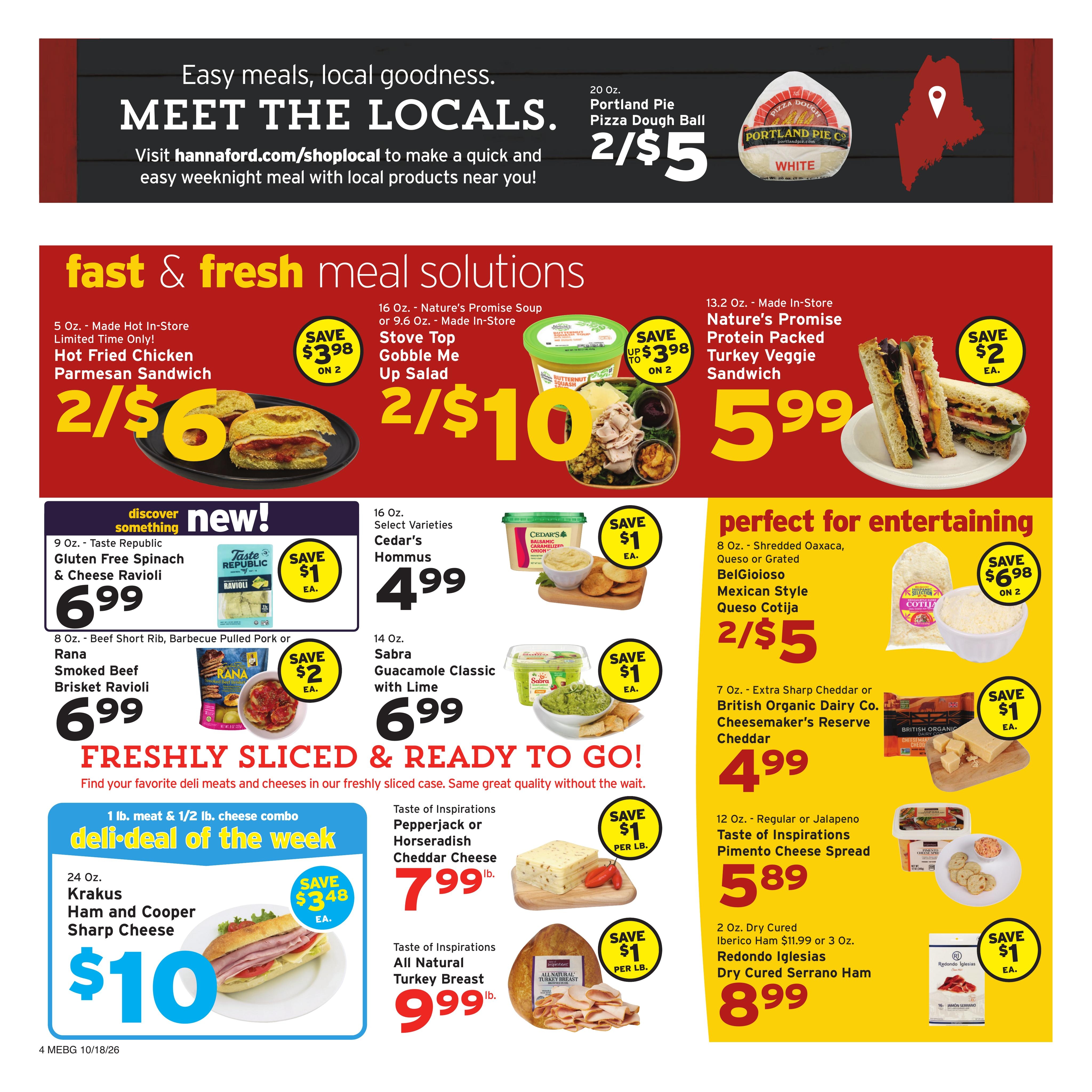 Hannaford (Augusta Area, ME) Week 43 Flyer for Flipp Weekly Ad October 18 - 24, 2026