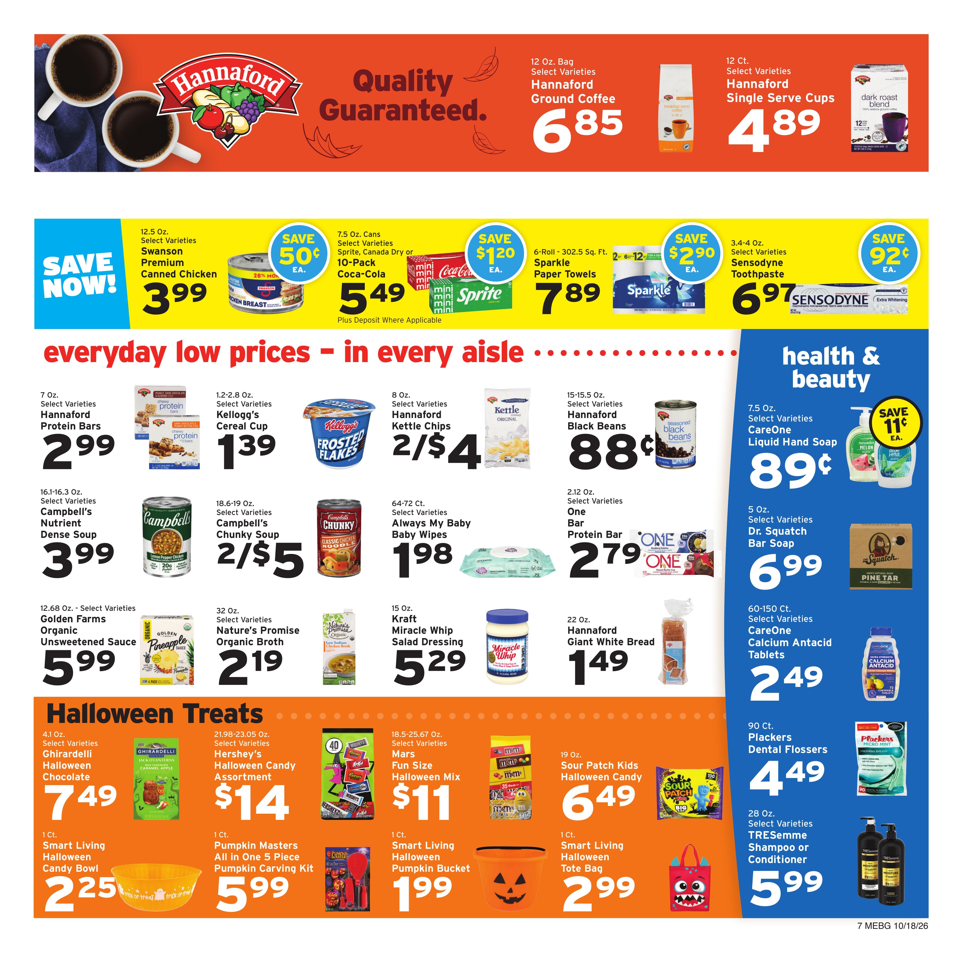 Hannaford (Augusta Area, ME) Week 43 Flyer for Flipp Weekly Ad October 18 - 24, 2026