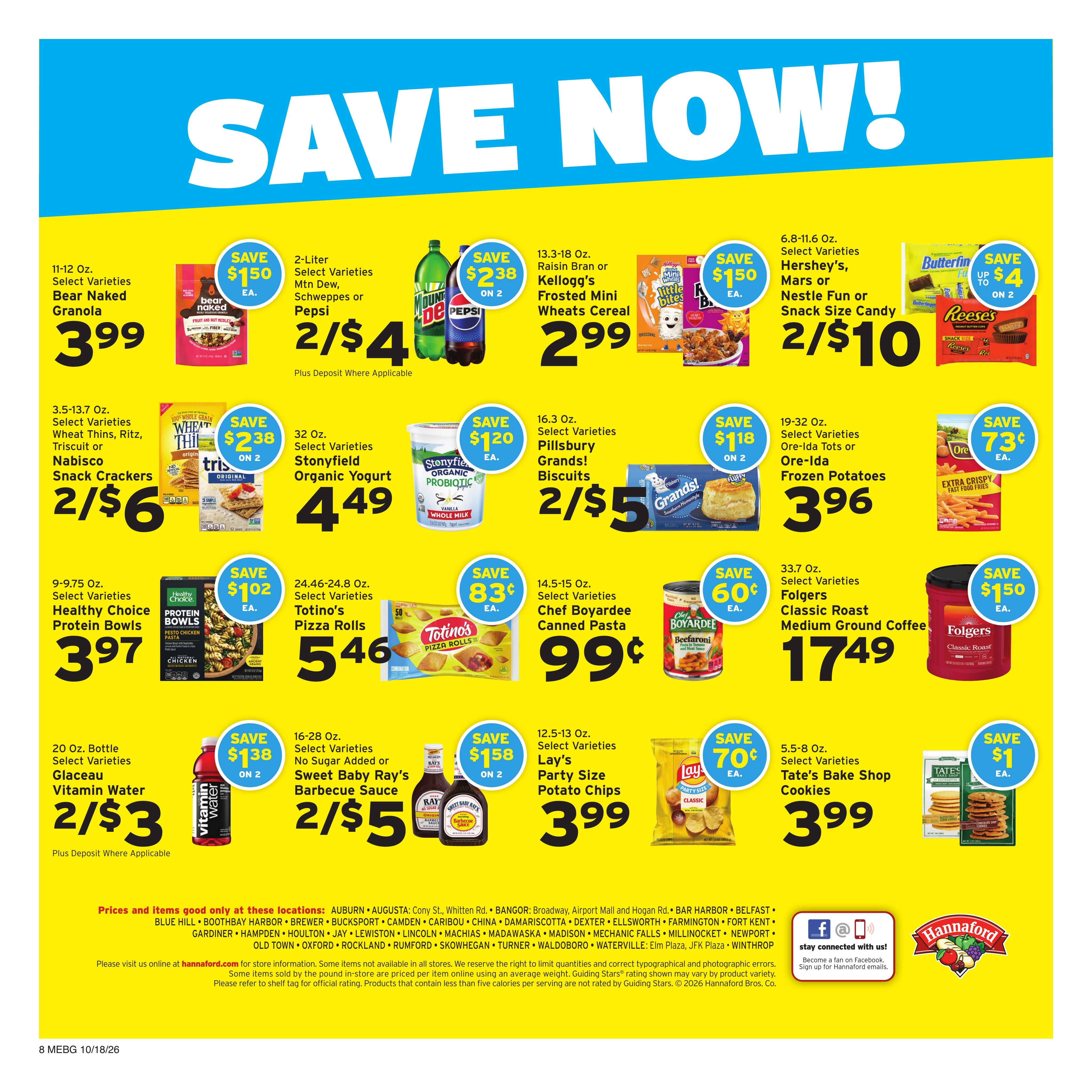 Hannaford (Augusta Area, ME) Week 43 Flyer for Flipp Weekly Ad October 18 - 24, 2026