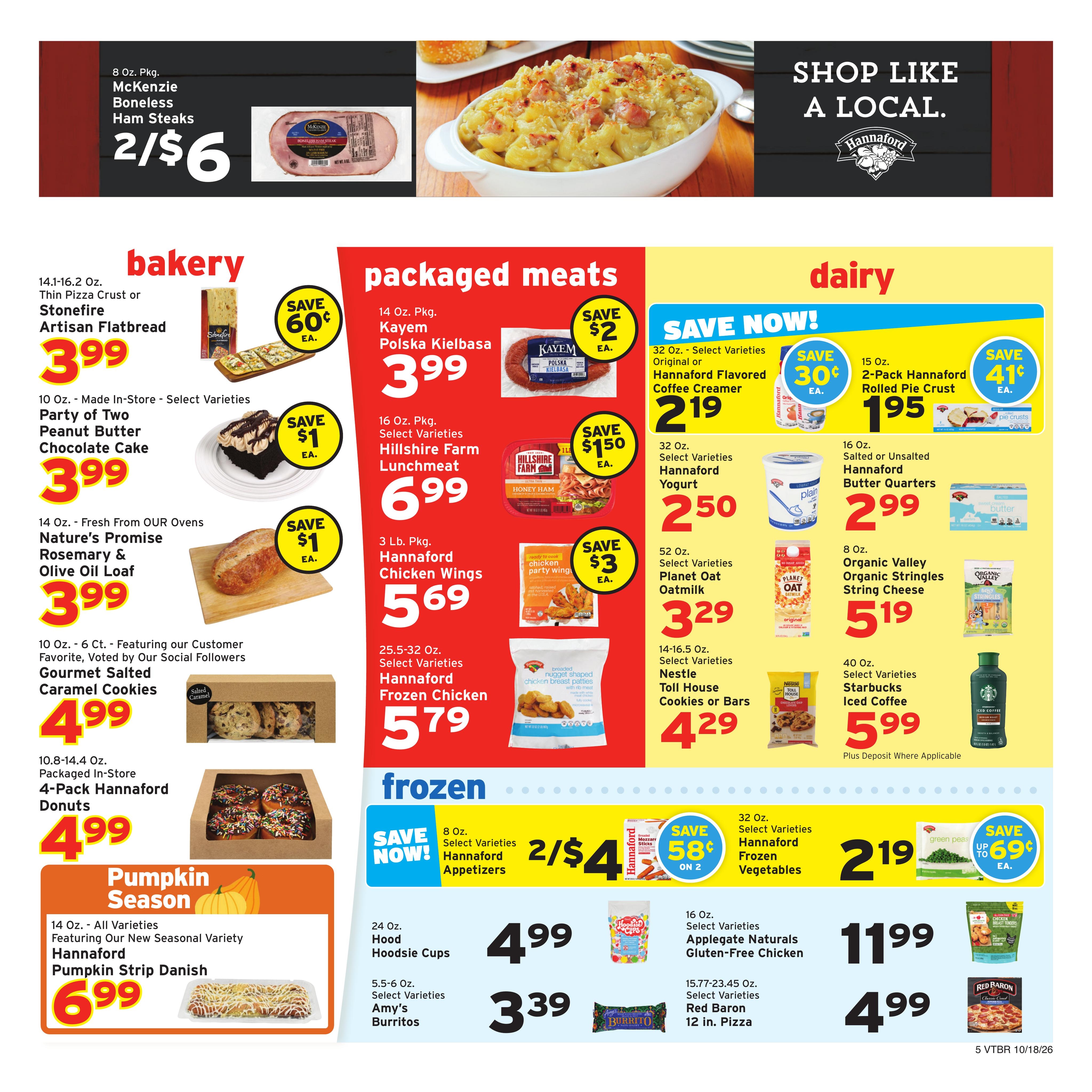 Hannaford (Chesterfield Area, NH) Week 43 Flyer for Flipp Weekly Ad October 18 - 24, 2026