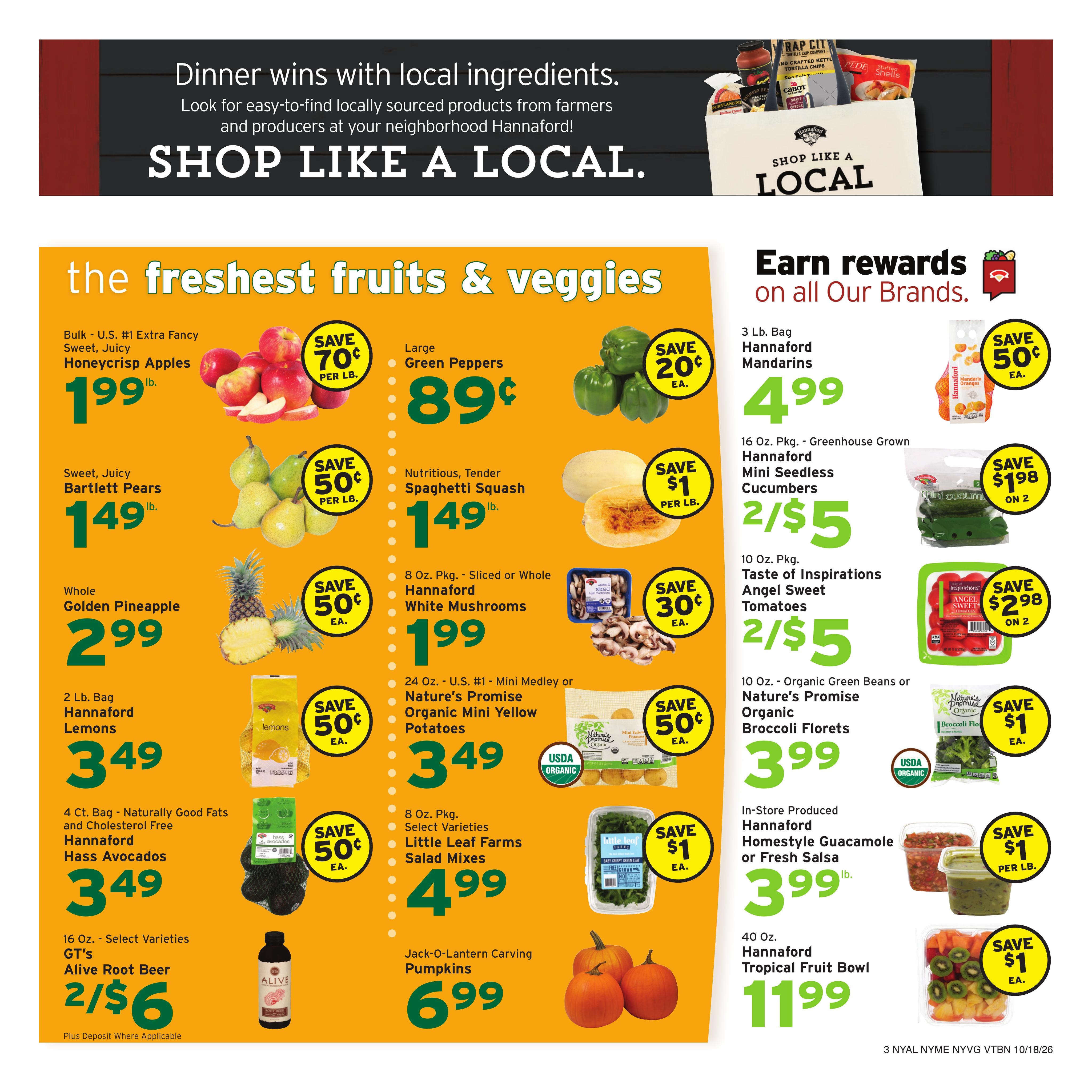 Hannaford (Albany Area, NY) Week 43 Flyer for Flipp Weekly Ad October 18 - 24, 2026