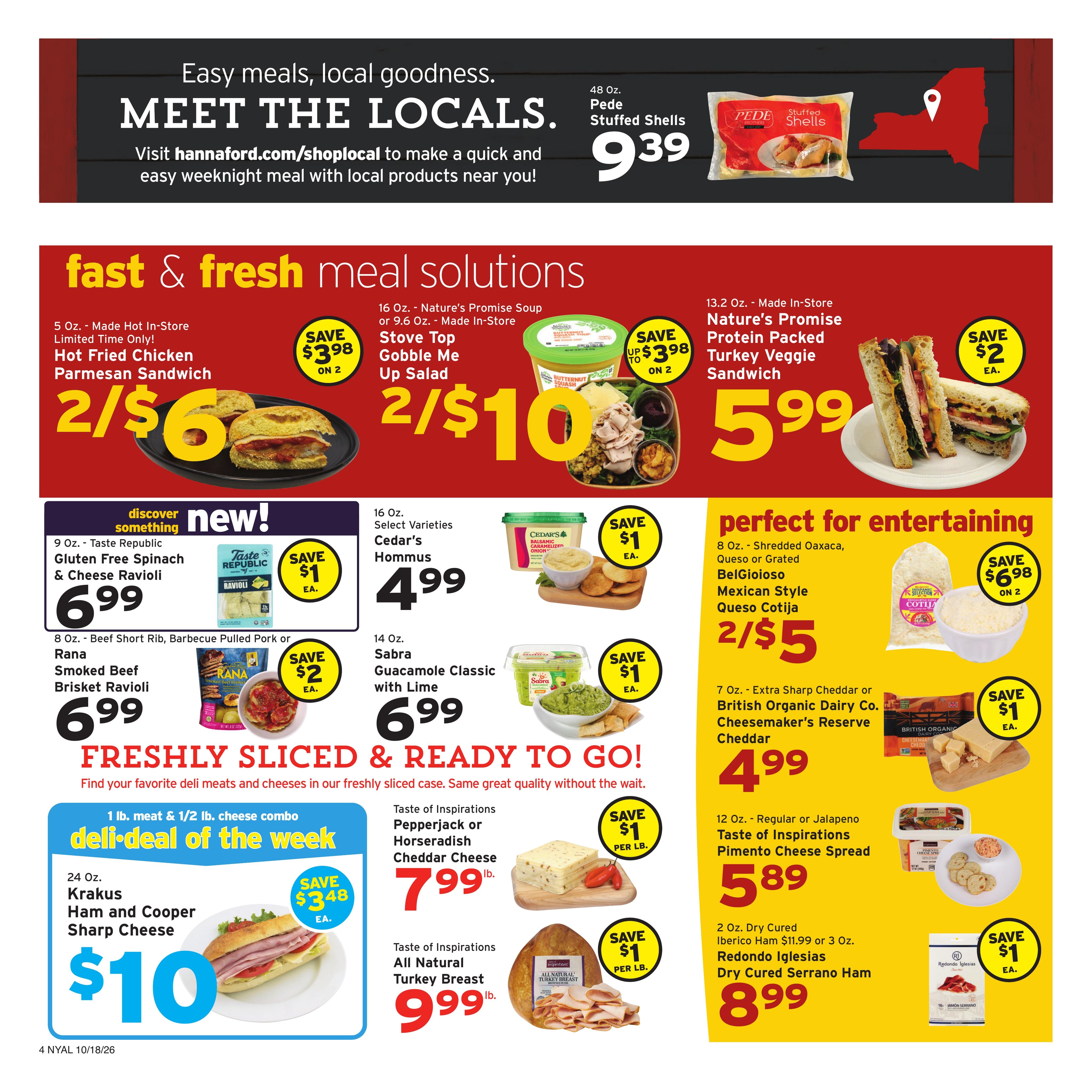 Hannaford (Albany Area, NY) Week 43 Flyer for Flipp Weekly Ad October 18 - 24, 2026