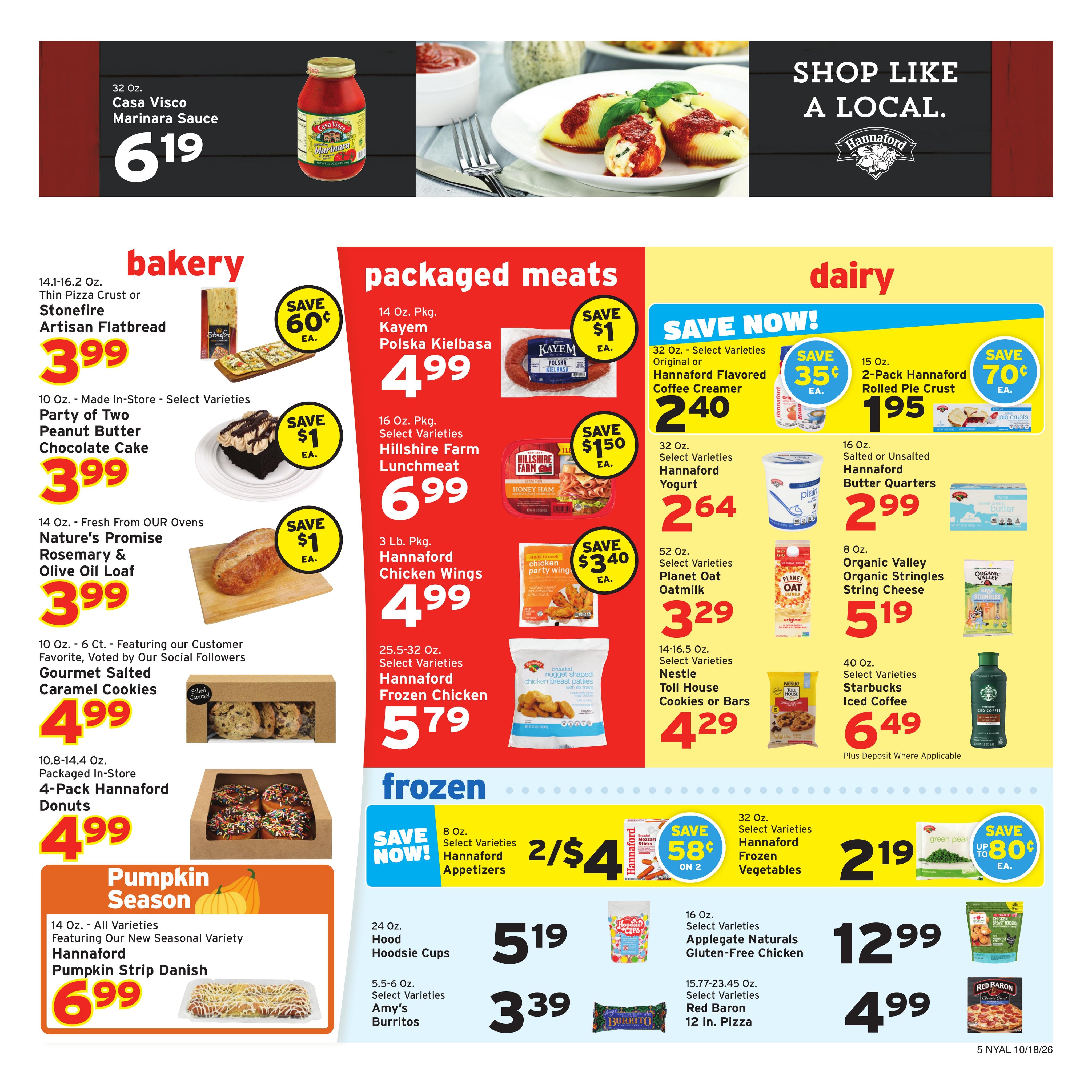Hannaford (Albany Area, NY) Week 43 Flyer for Flipp Weekly Ad October 18 - 24, 2026