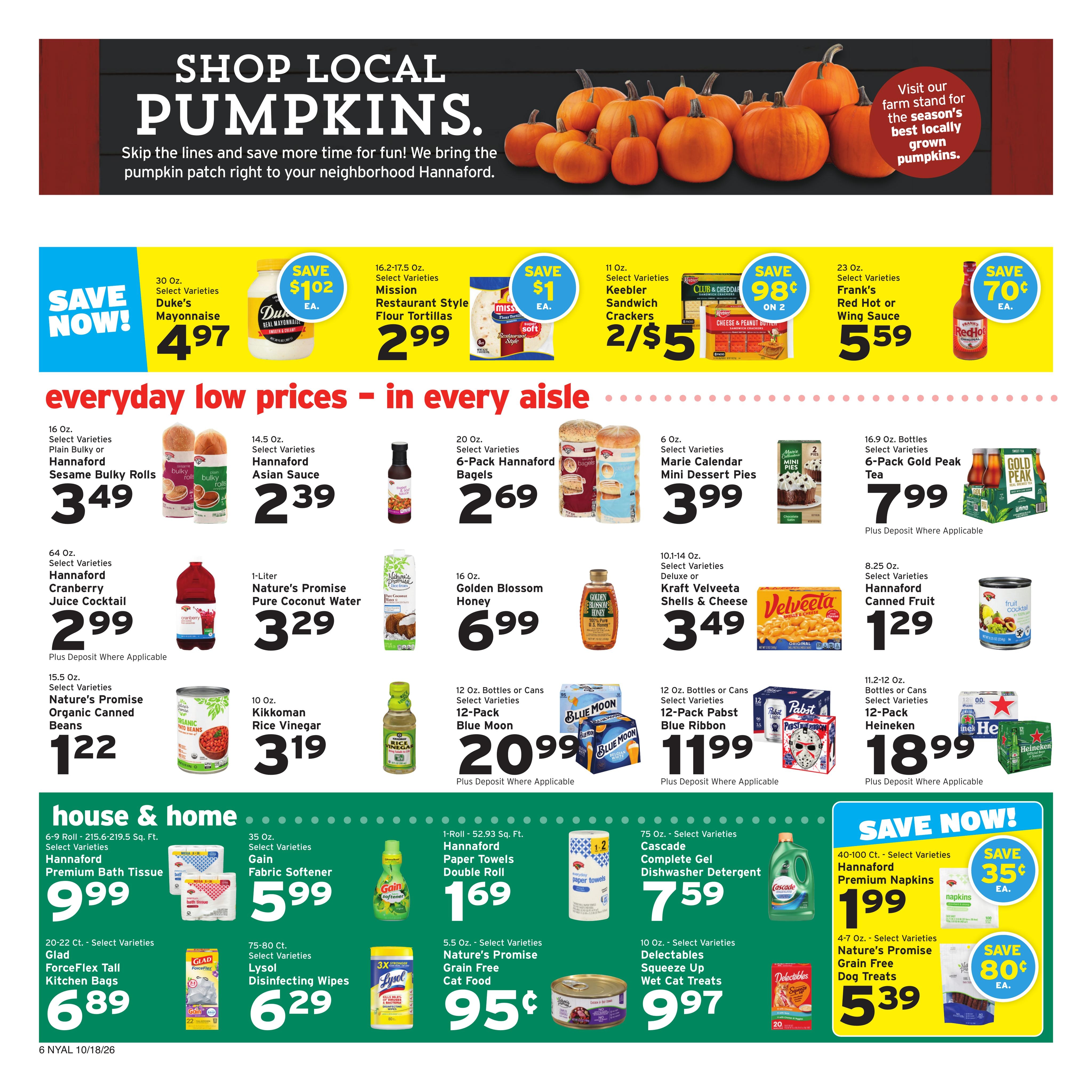 Hannaford (Albany Area, NY) Week 43 Flyer for Flipp Weekly Ad October 18 - 24, 2026