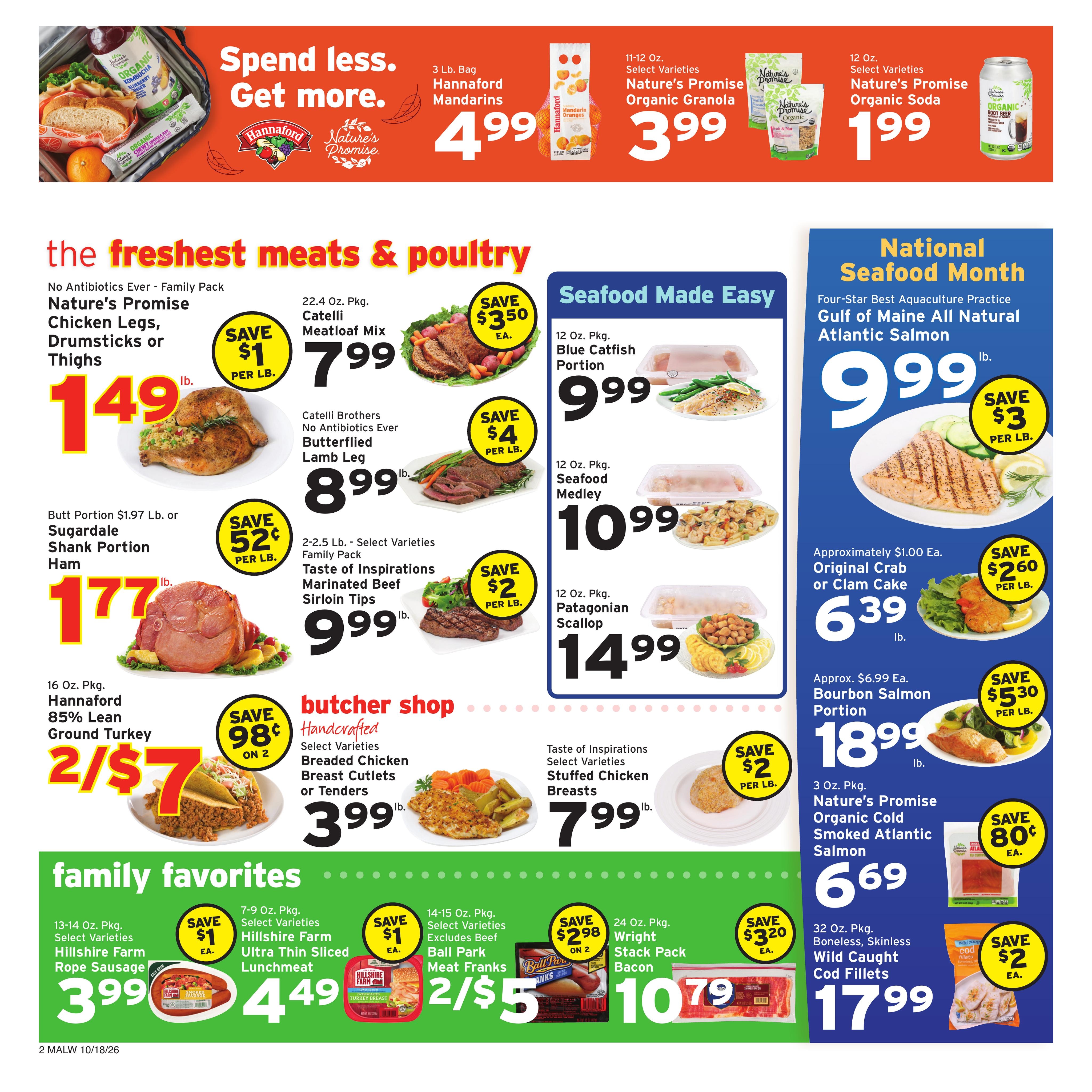 Hannaford (Athol Area, MA) Week 43 Flyer for Flipp Weekly Ad October 18 - 24, 2026