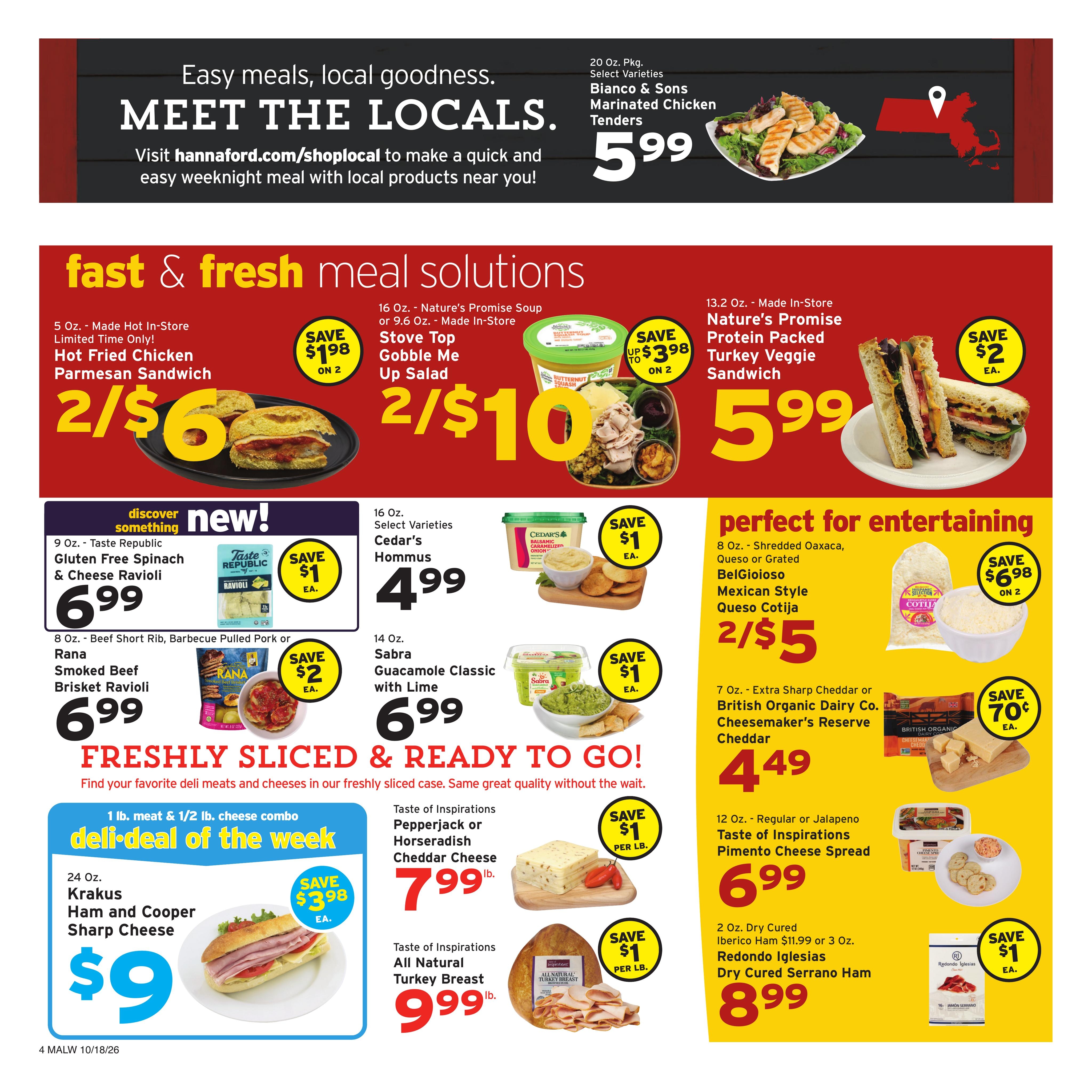 Hannaford (Athol Area, MA) Week 43 Flyer for Flipp Weekly Ad October 18 - 24, 2026