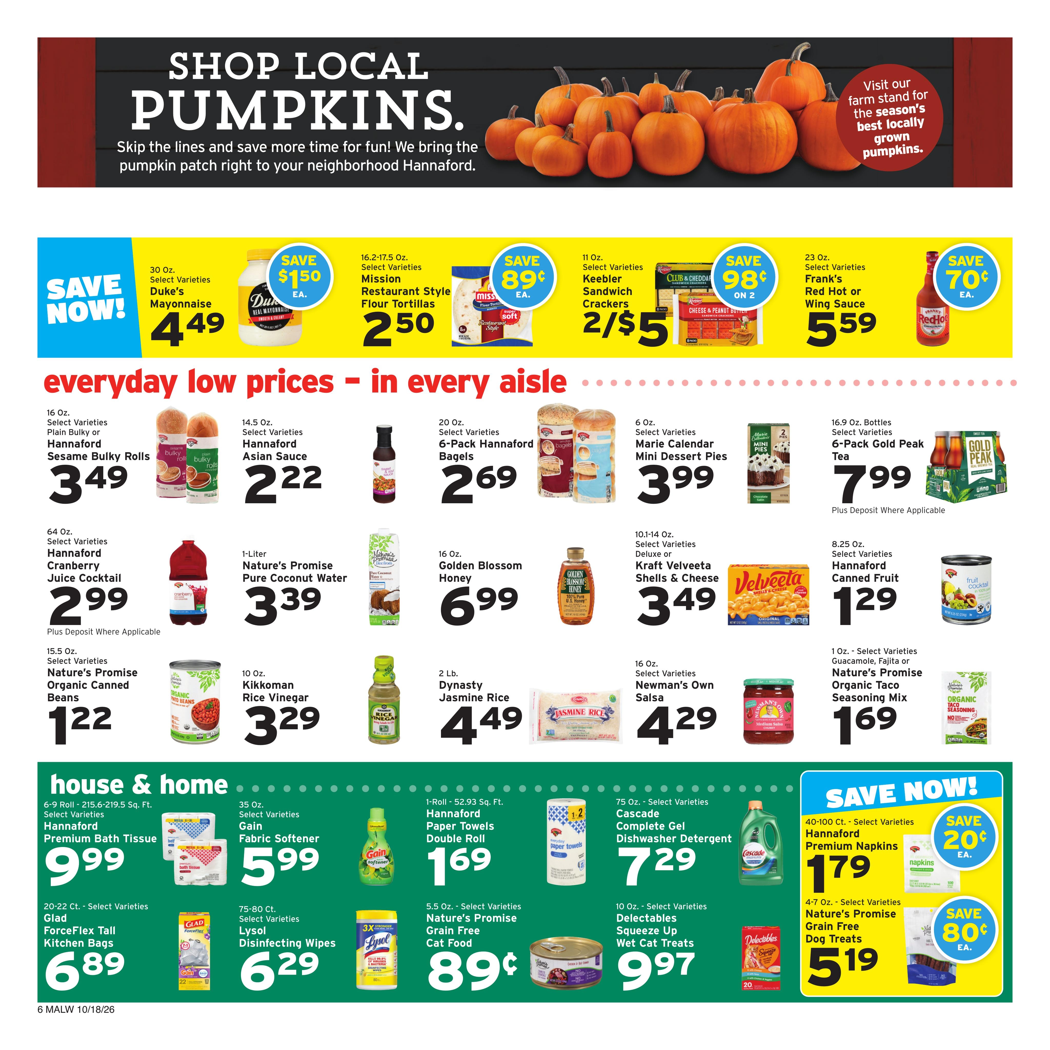 Hannaford (Andover Area, MA) Week 43 Flyer for Flipp Weekly Ad October 18 - 24, 2026