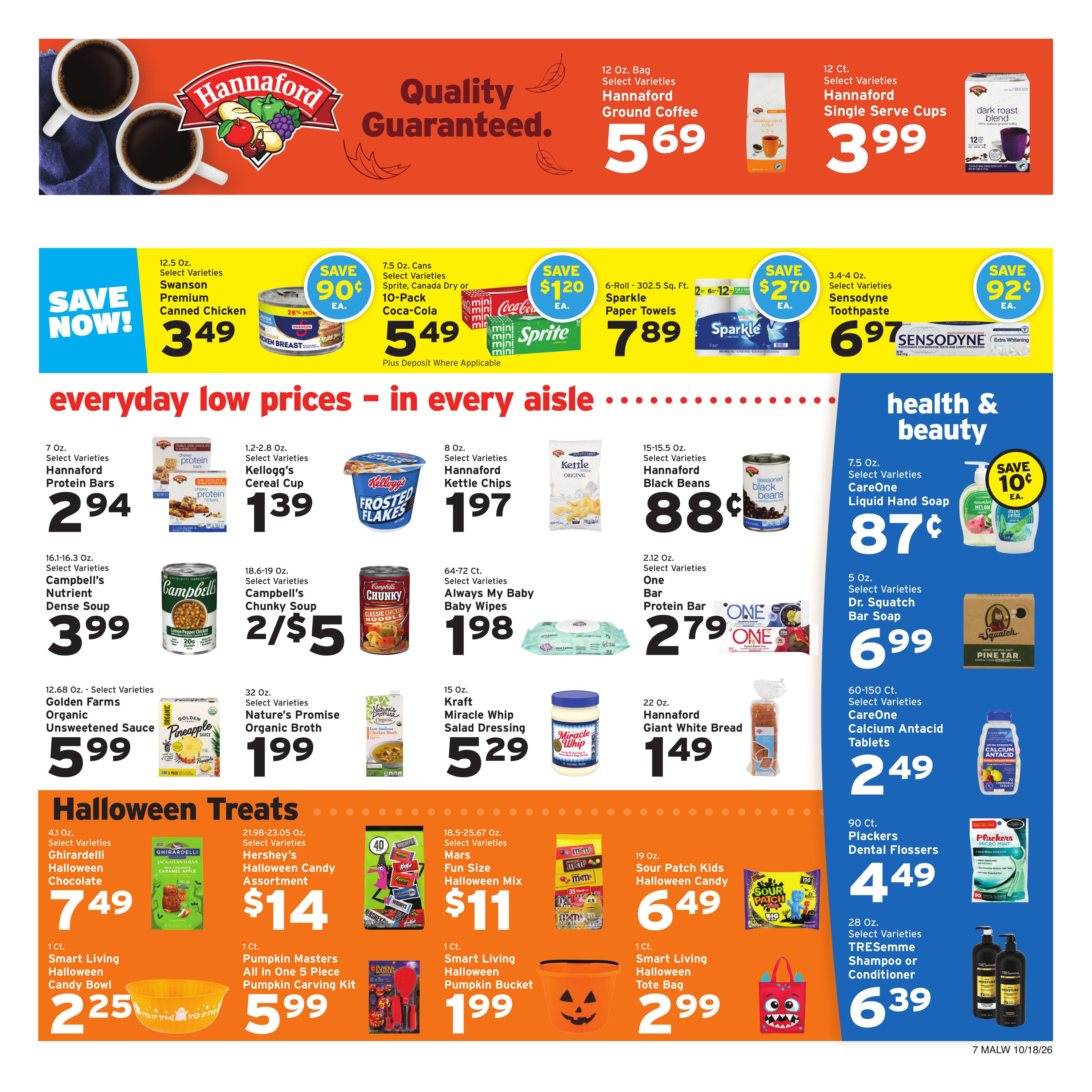 Hannaford (Andover Area, MA) Week 43 Flyer for Flipp Weekly Ad October 18 - 24, 2026